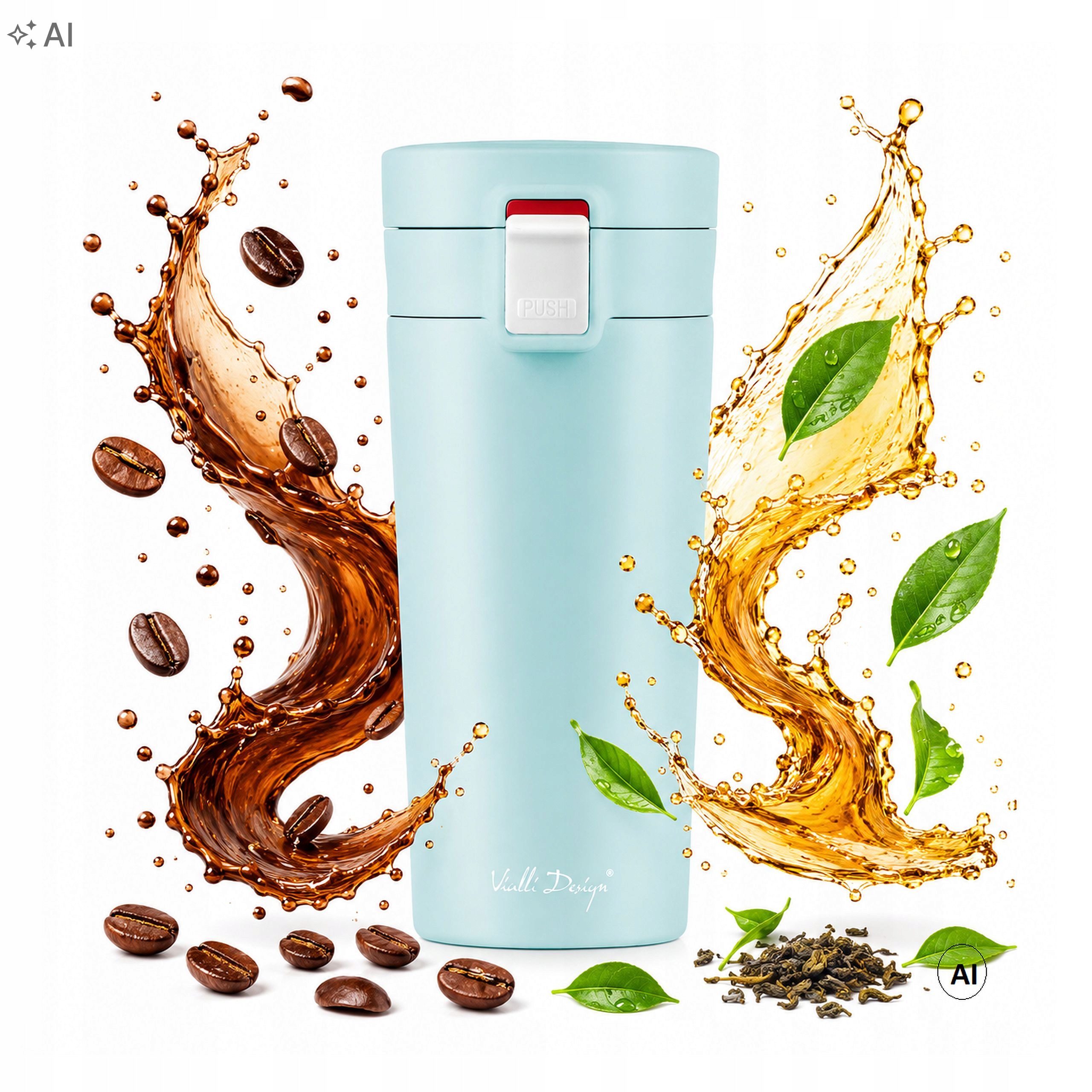 Kubek Termiczny Vialli Fuori 400 ml Stalowy Termos Szczelny do Auta Kawy