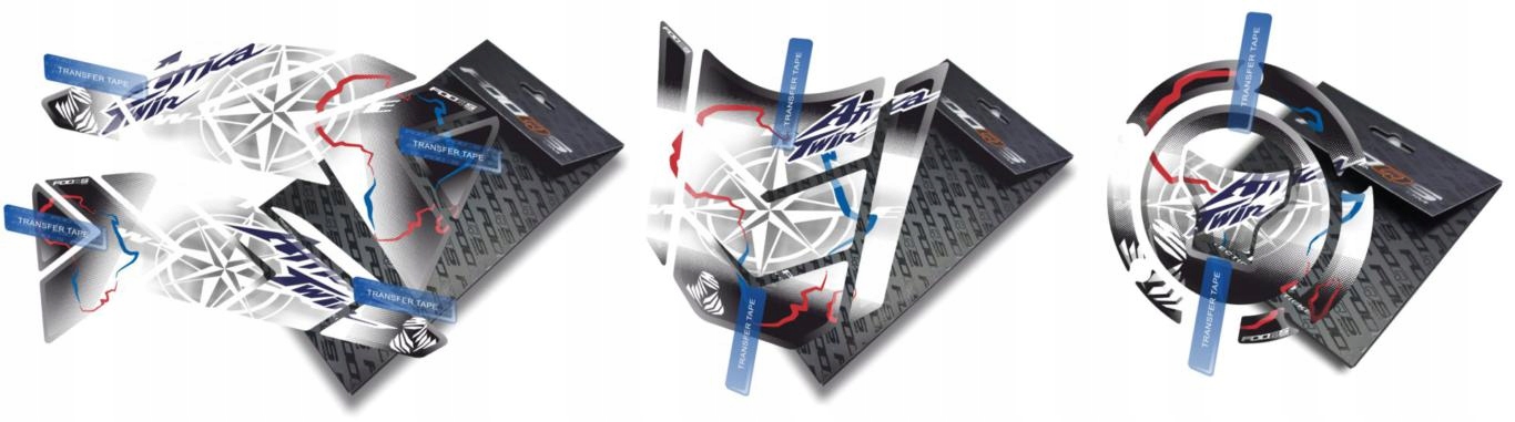 Tank-pad Cap-pad Grip Fooqs Pre Honda Africa Twin Trojfarebný