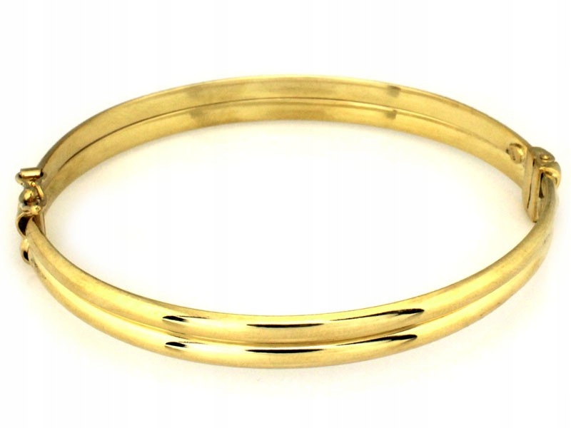 Náramek Bangle Pozlacený Stříbrný 925 R18 7mm 6.92g Dárek pro ženu