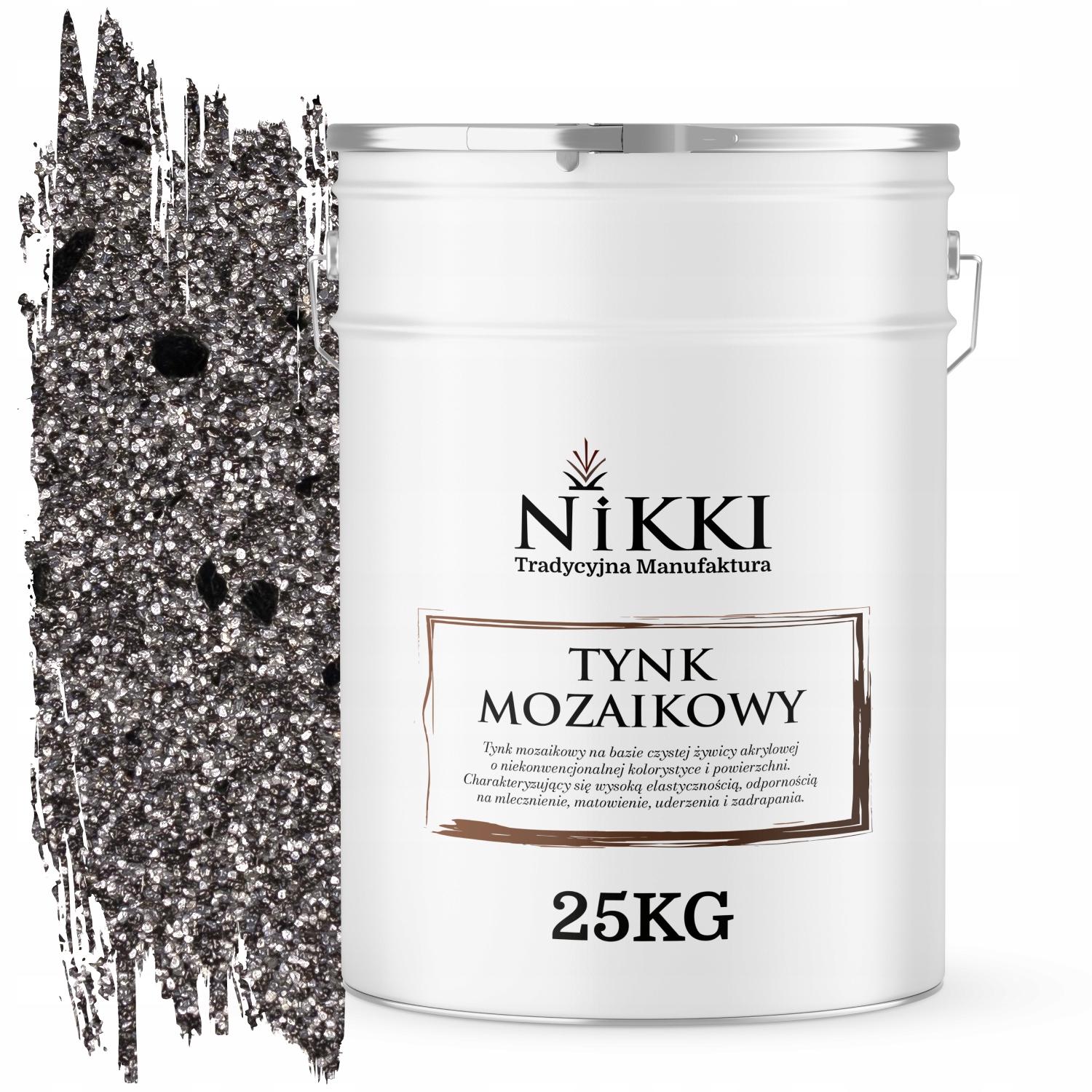 Mozaiková Omietka Živicová 25 Kg Vonkajšia Sivá Tmavo Čierna Sľuda