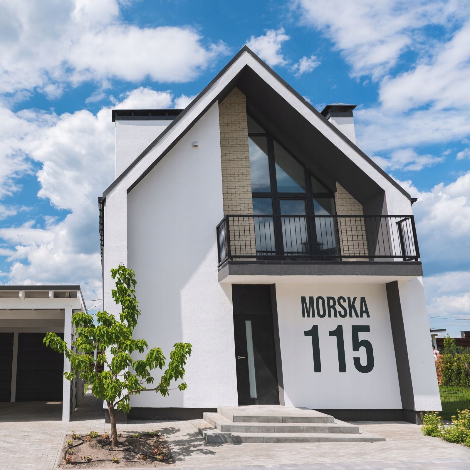 Adresa Moderní ulice Písmeno na dům 60 cm Antracit