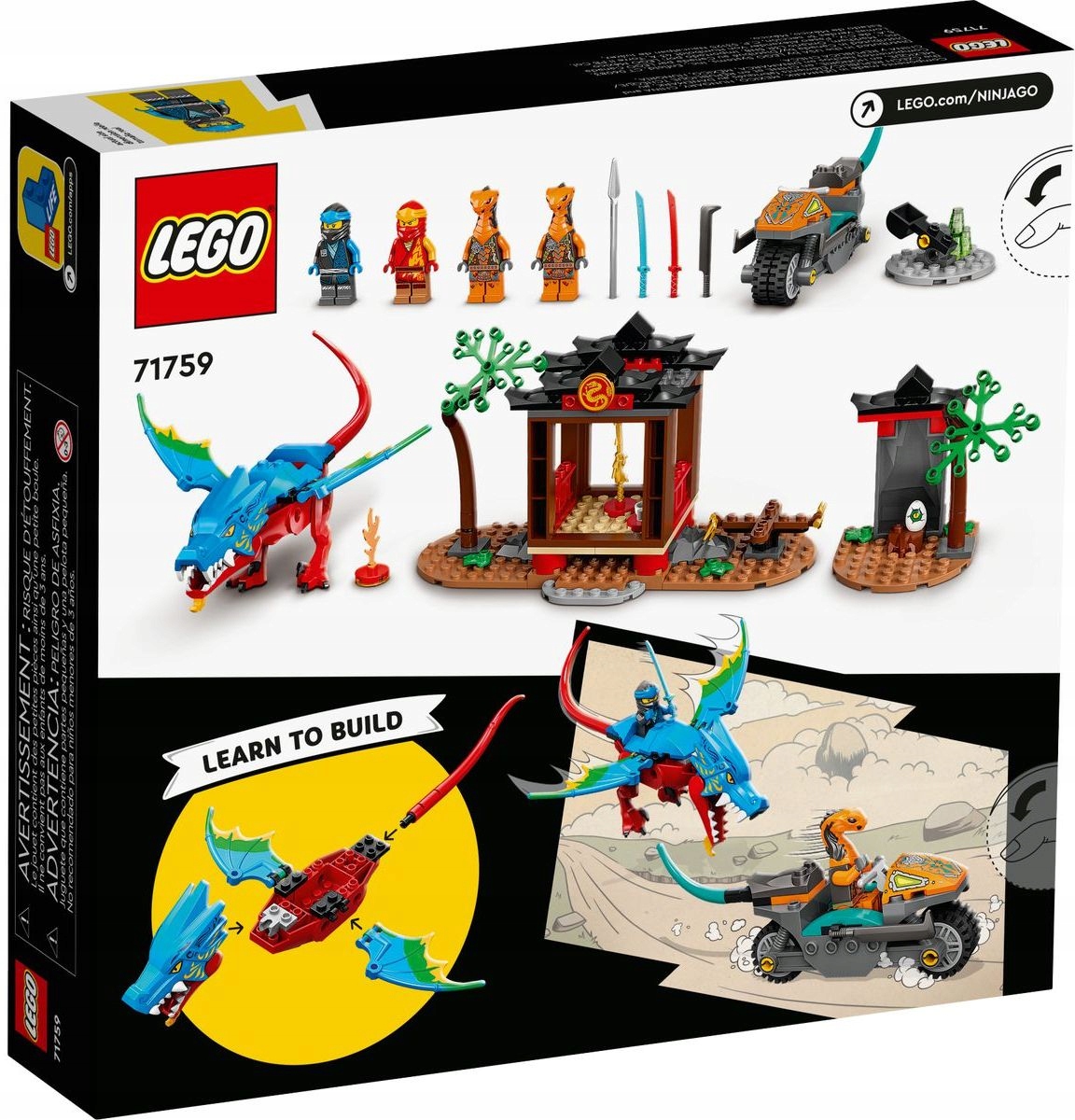 LEGO NINJAGO ŚWIĄTYNIA ZE SMOKIEM NINJA 71759 EAN (GTIN) 5702017151991
