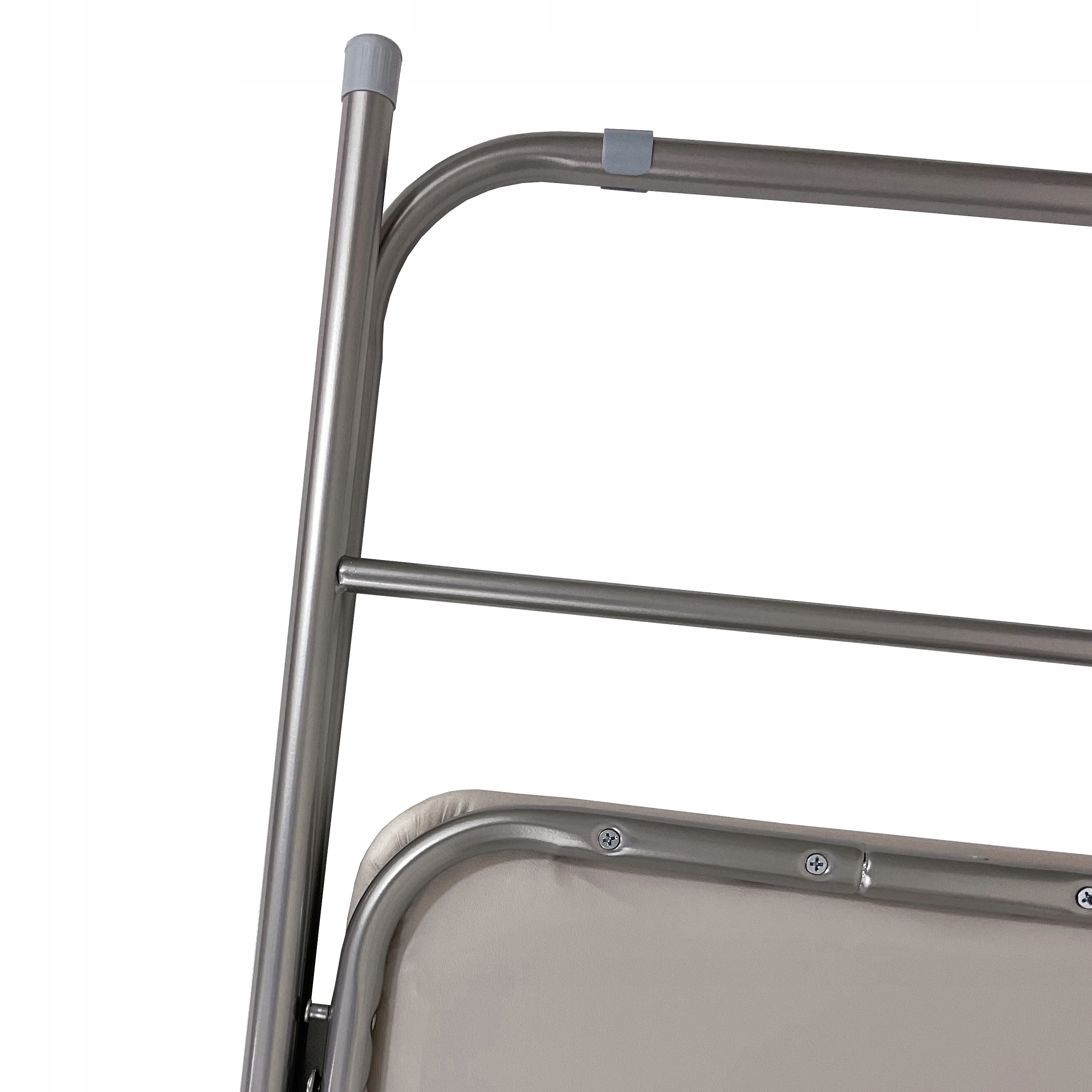 6SZT KRZESŁO SKŁADANE OGRODOWE DOMOWE TABORET CATERING METAL 6X LEON BEŻOWE Głębokość mebla 47 cm