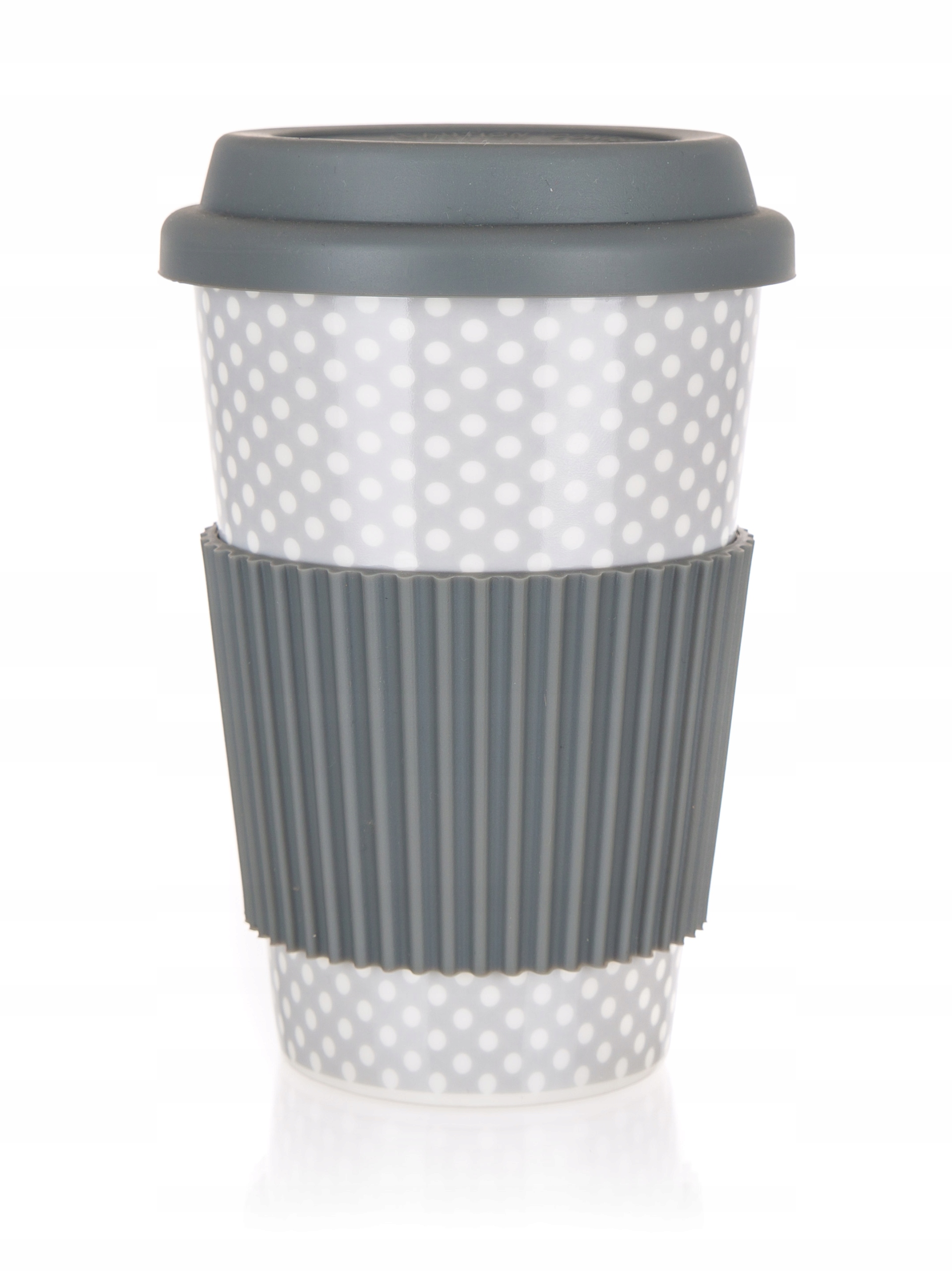 

Kubek ceramiczny Z Silikonową Pokrywką 400ML szary