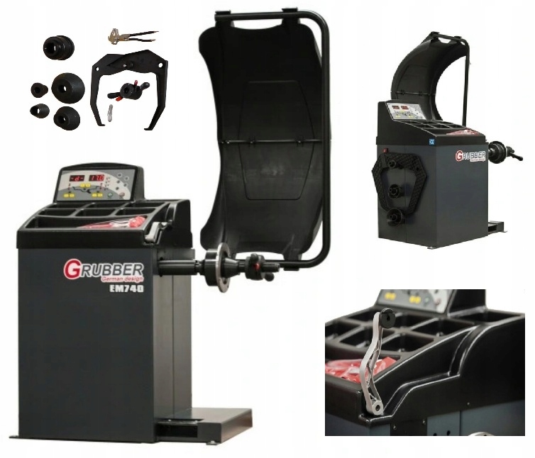Automatyczna wyważarka EM 740 PLUS wulkanizacja grubber laser + hamulec