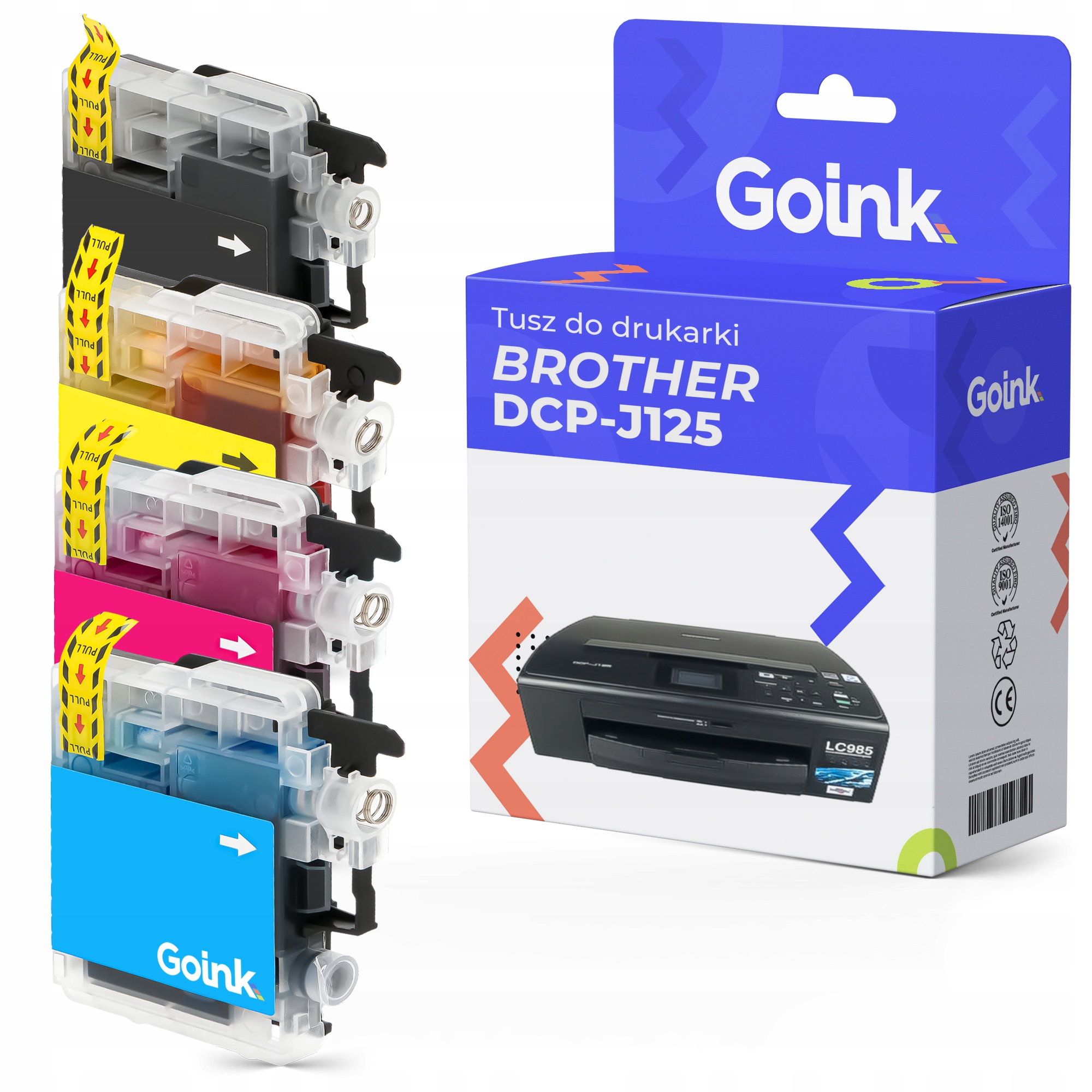 

4x Tusz do Brother DCP-J125 Cmyk LC985