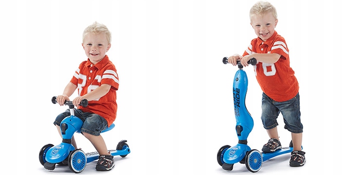 Scoot&Ride Highwaykick1 hulajnoga, jeździk 2w1 Kolor Żółty