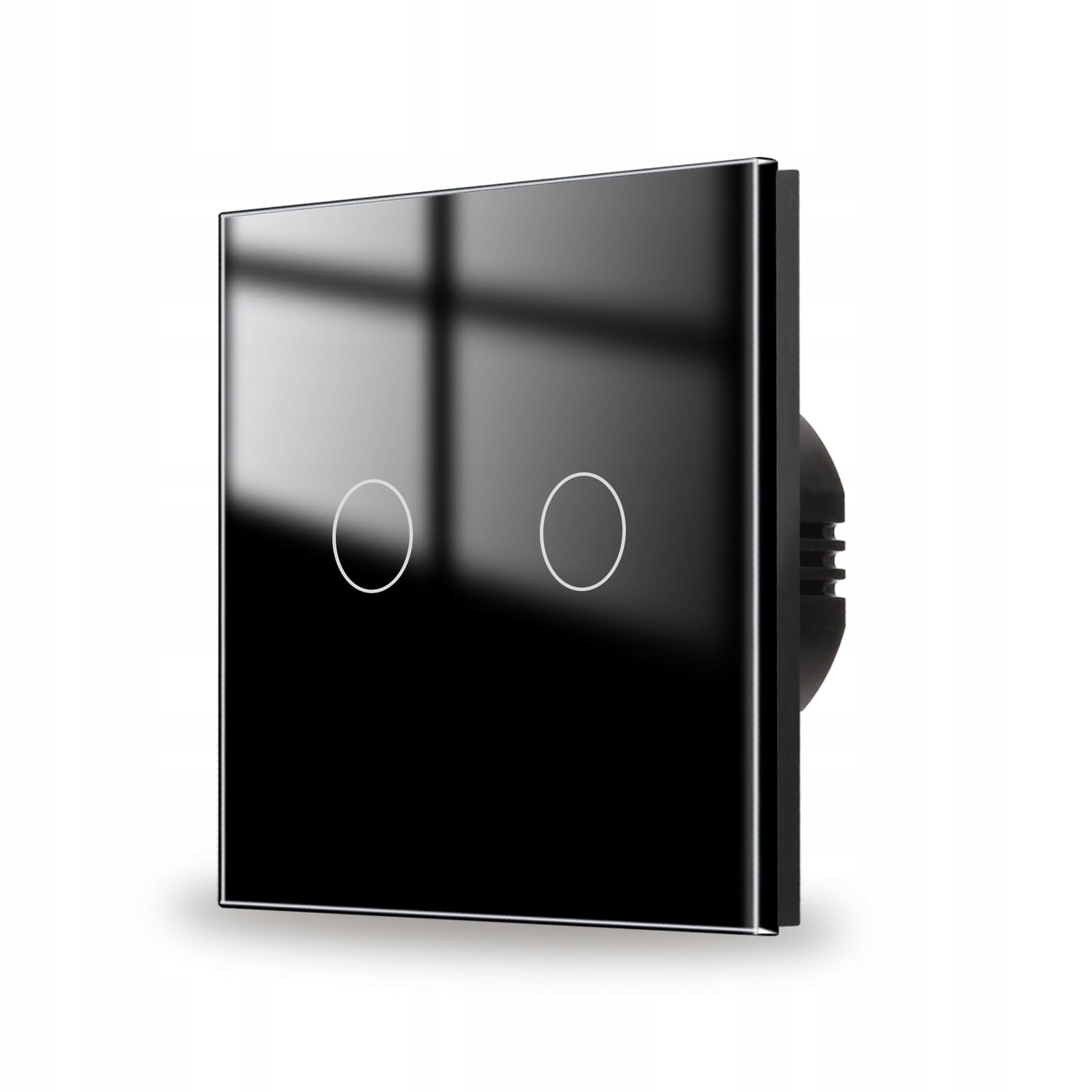 JIMEIDA Włącznik Dotykowy 2-Kanałowy Czarny Panel Szklany LED 240V 500W — miniatura 2