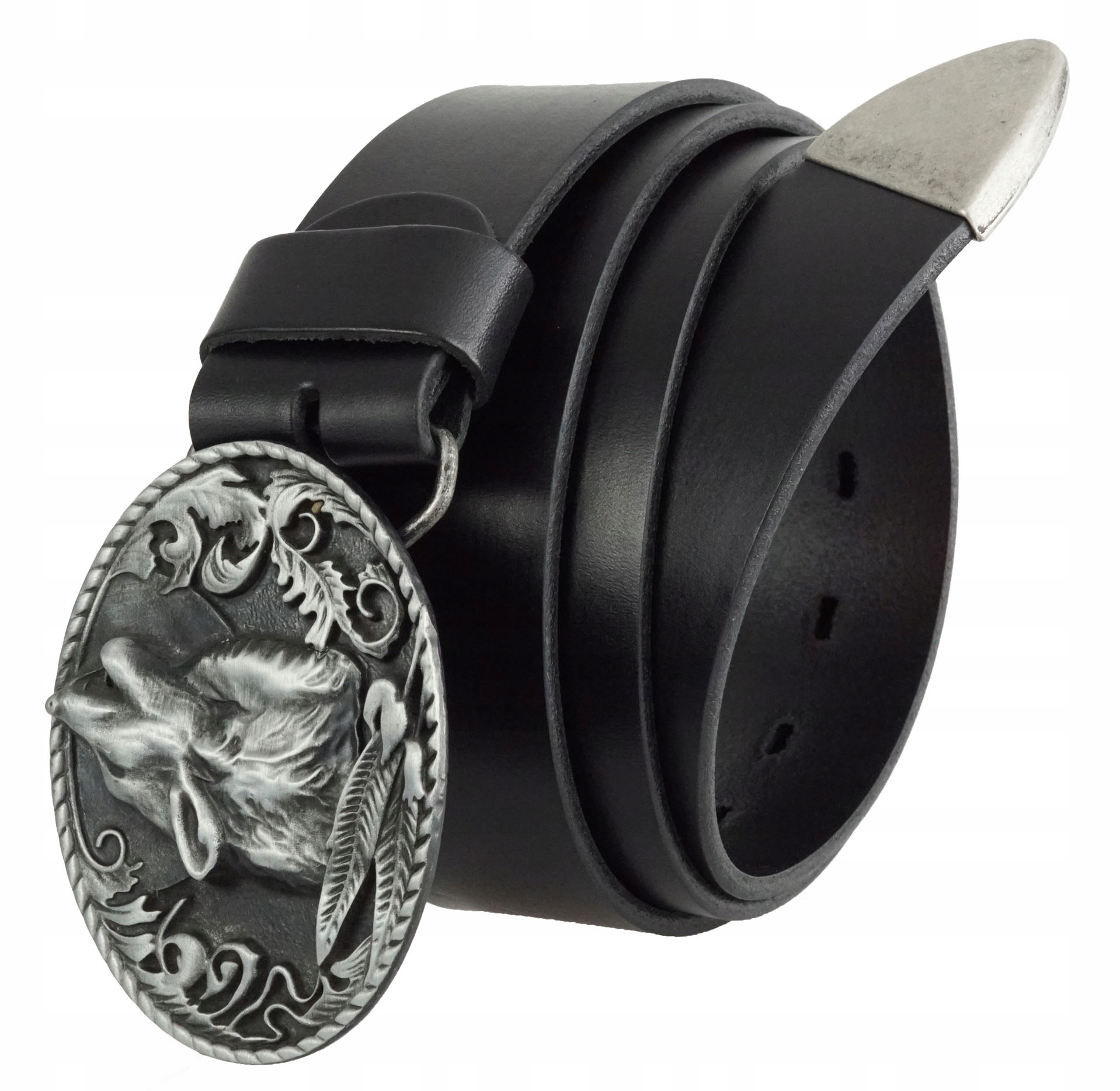 

Skórzany Pasek Do Spodni 4 CM Czarny Wilk 110