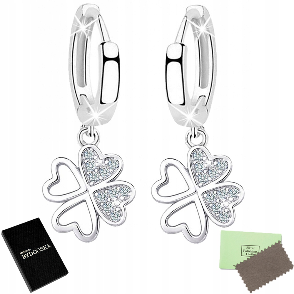 

Kolczyki Srebrne Rodowane Koniczynki Dla Kobiety