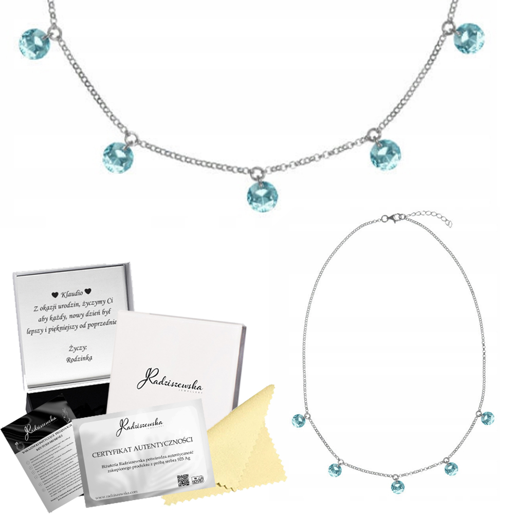 Stříbrný náhrdelník Choker s zirkony ke Dni Žen Dárek 925 Přání