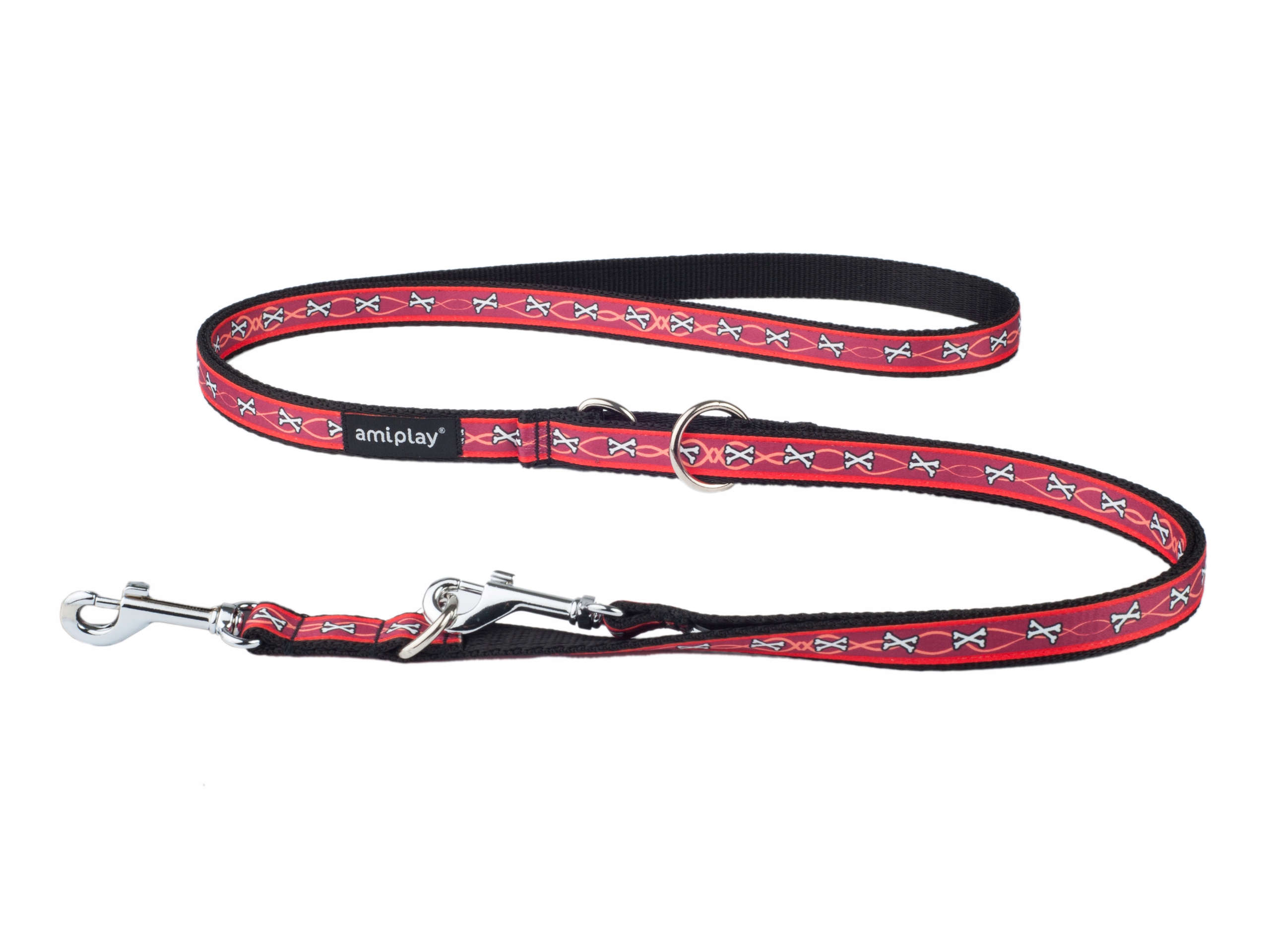 

amiplay Smycz przepinana 6in1 Joy L Bordowe kości