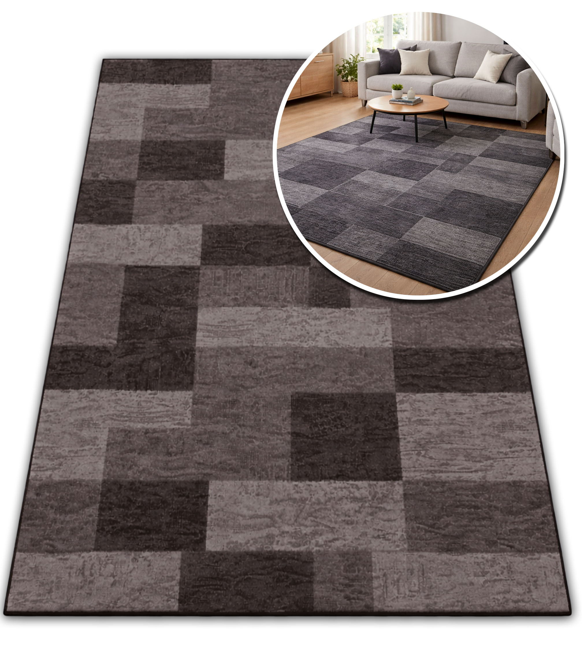 Koberec Měkký Do Obývacího Pokoje Stylový Univerzální Dekorativní Podložka 160x230