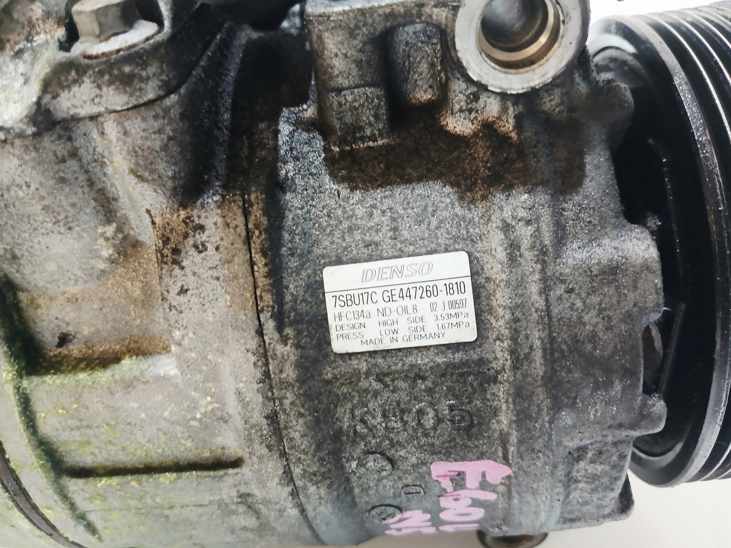 compressor; compressor of the air conditioning BMW E60 E61 N53B30A 447260-1810 (4824572)