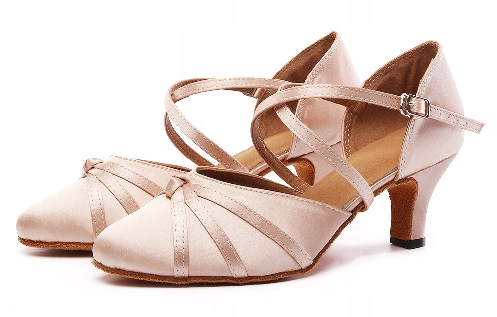 Buty Taneczne Do Standardu Cieliste Beżowe 5cm