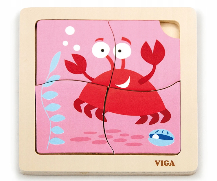 

Puzzle Drewniane Na Podkładce Krab 50146 Viga