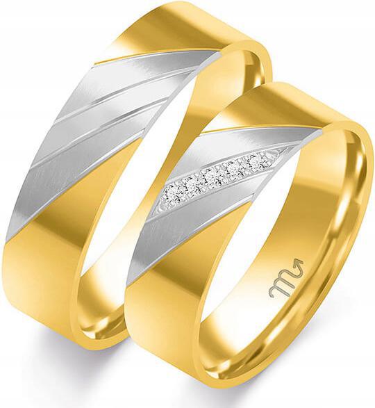 Prsten ze zlata svatba moderní 585 vel. 35 36 37 elegantní pod gravírování 14k