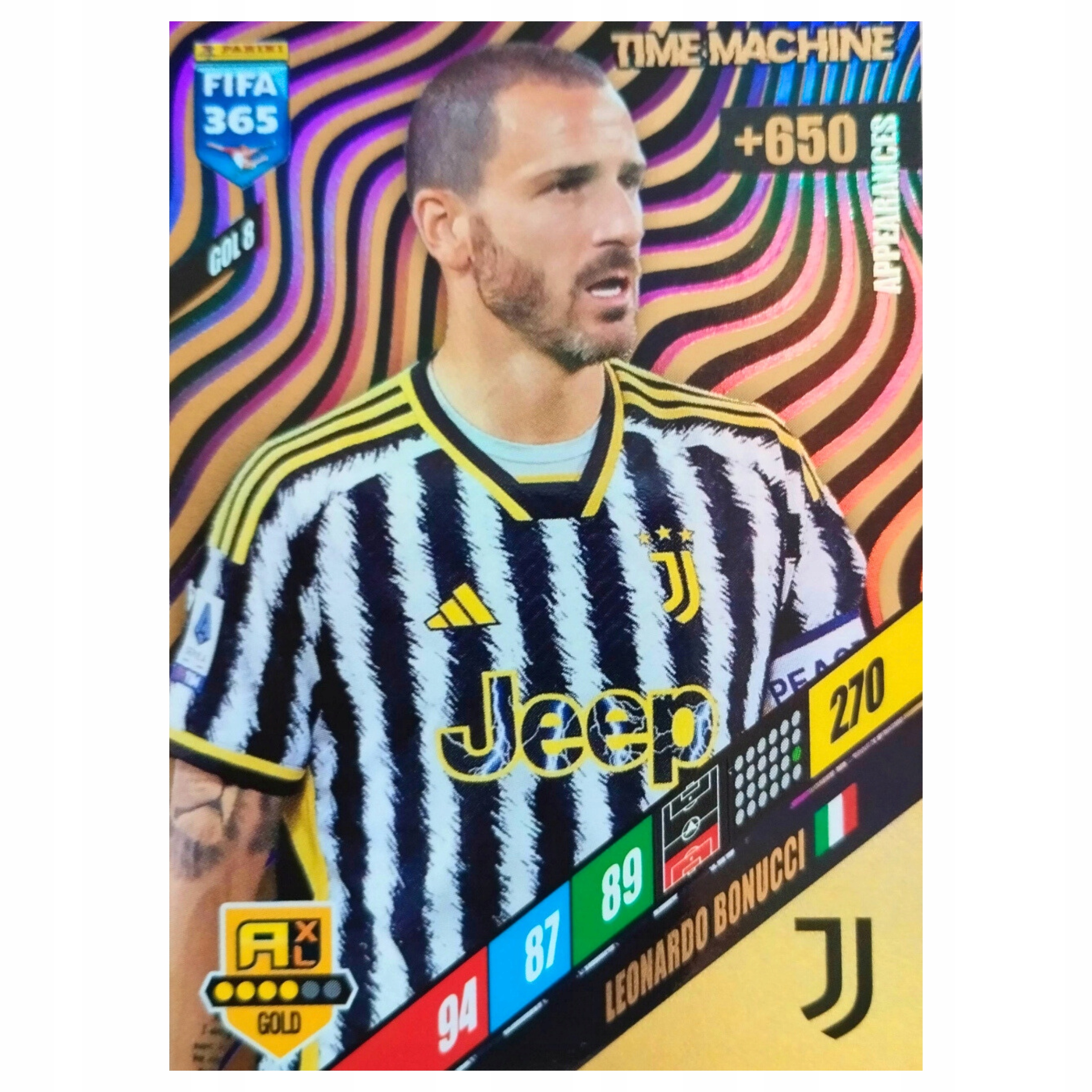 Bonucci Gol 8 Gold Time Machine Fifa 365 2024 Panini Karty Piłkarskie