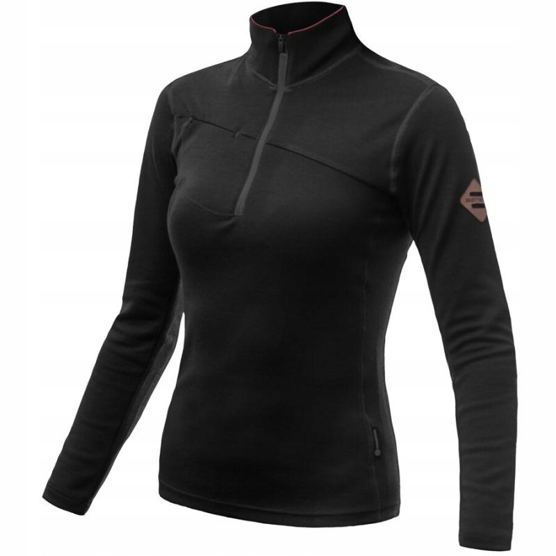 Sensor Mikina Merino Upper Zip dámské černá M