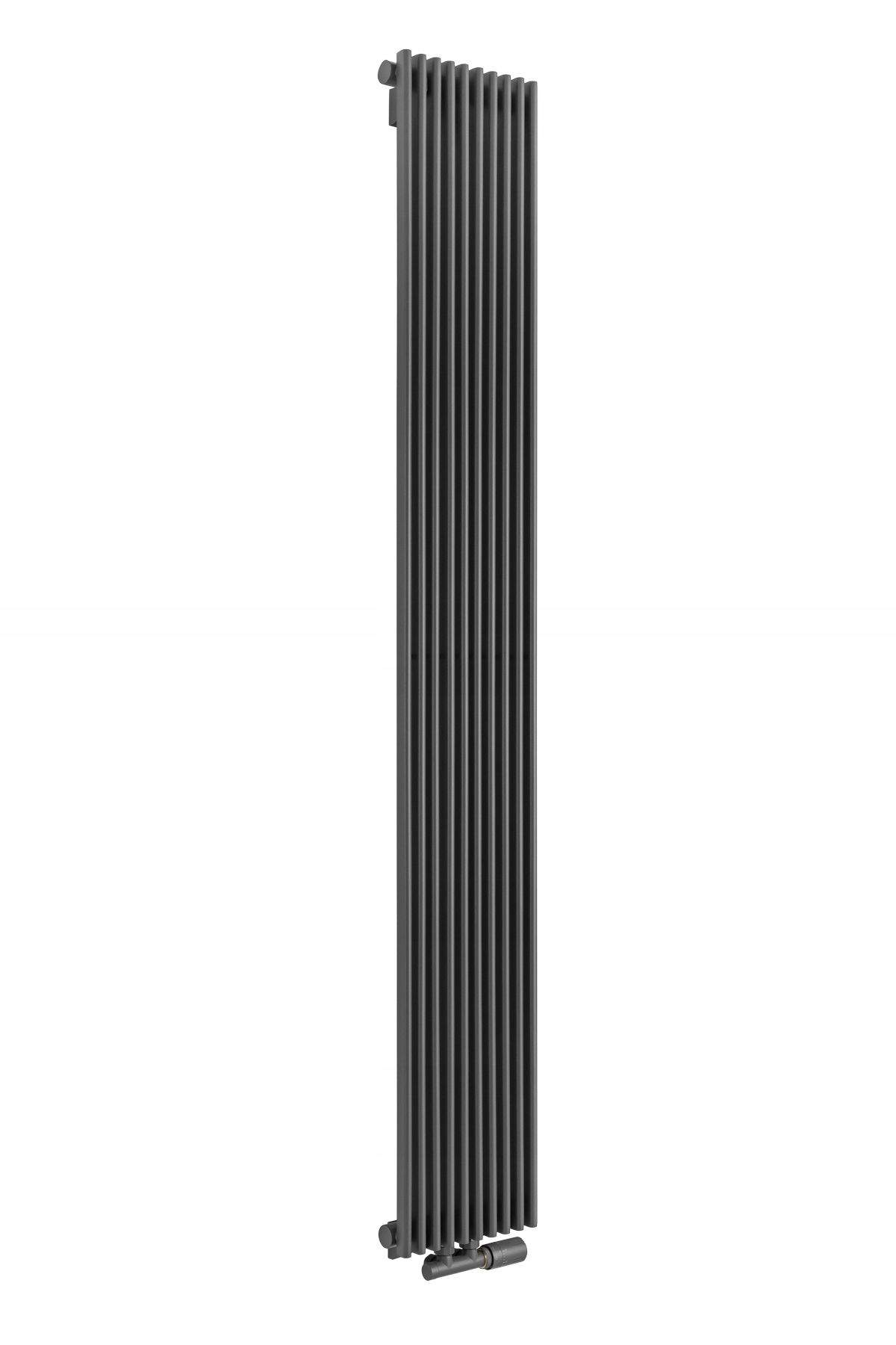 Grzejnik dekoracyjny pionowy stalowy Edo ED1 1800x281 D50 grafit do salonu