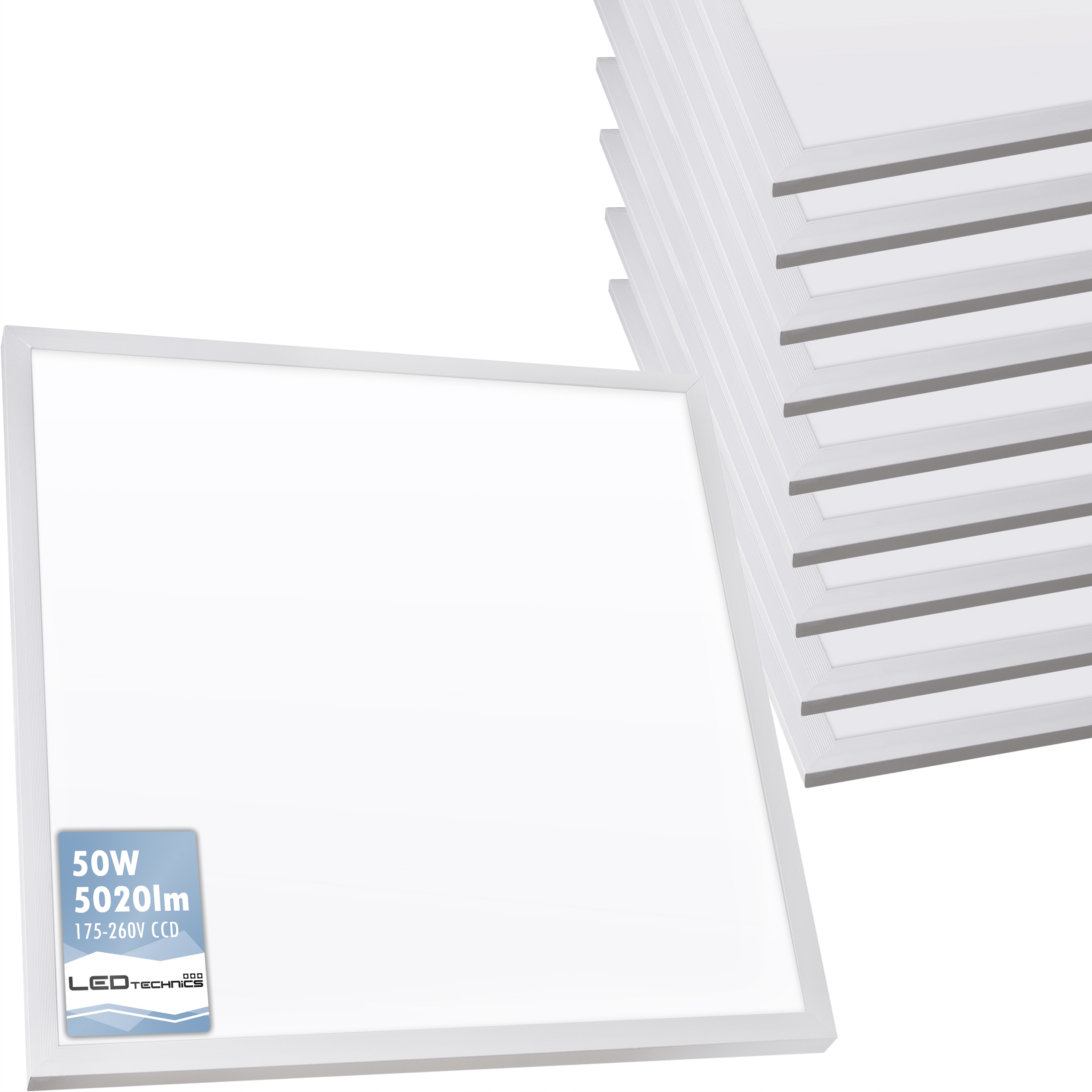 10x PANEL LED OPRAWA RASTROWA 60x60cm 595x595mm 50W KASETON CCD sufitowy