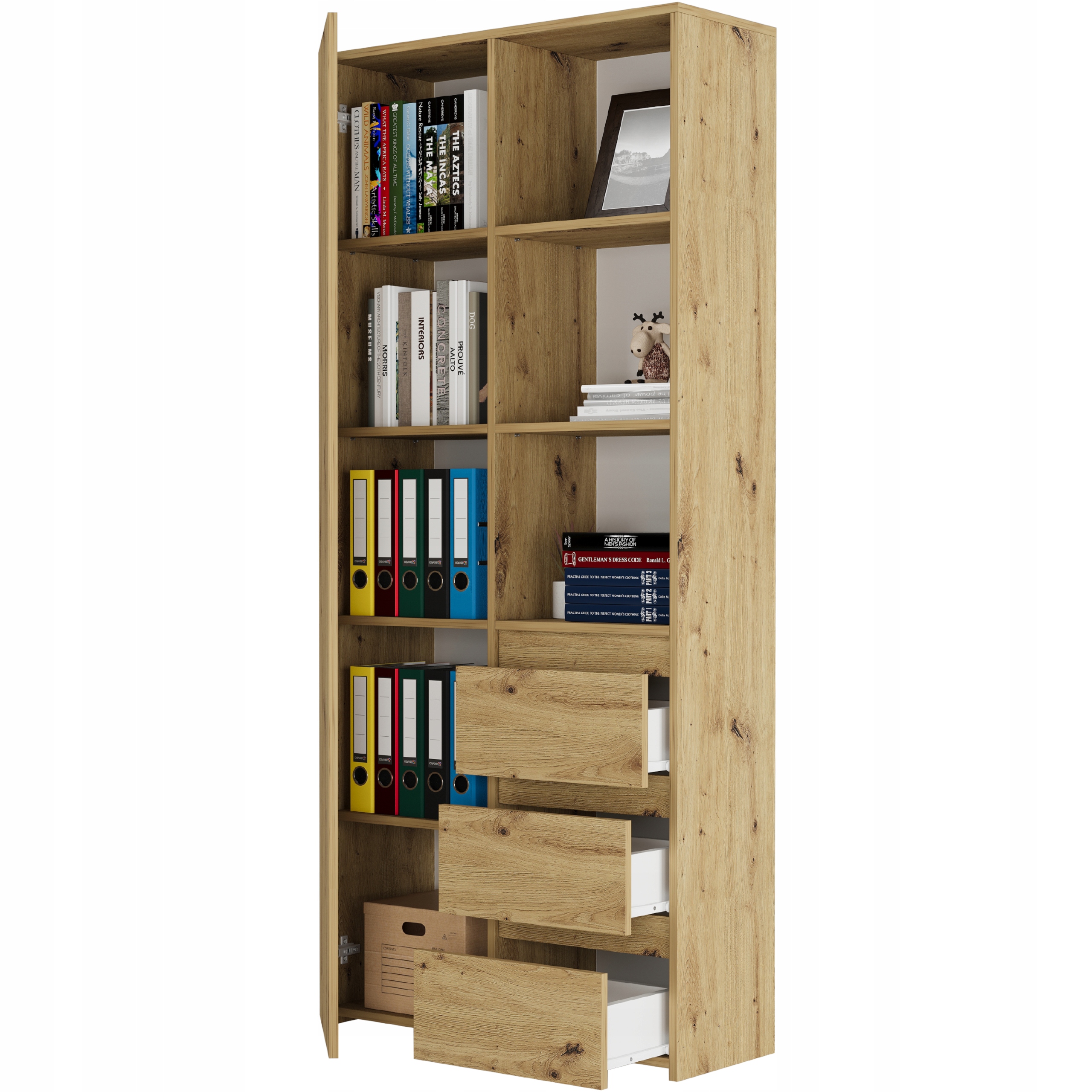 REGAŁ KSIĄŻKI BIUROWY 3 SZUFLADY B-80-S3 ARTISAN