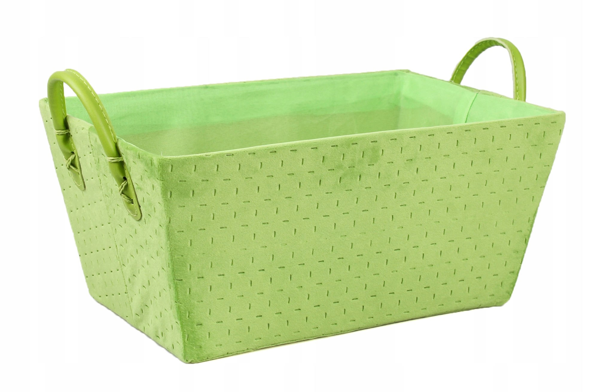 

Prostokątny Zielony Koszyk Velvet 34x21x15/20 cm