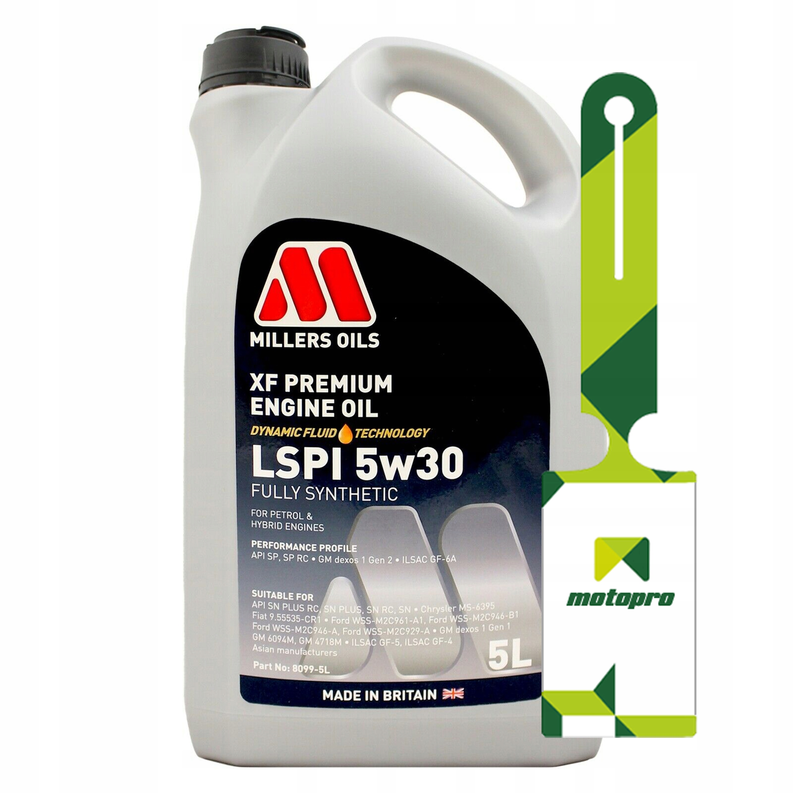 

Millers Oils Xf Premium Lspi 5W30 5L dexos 1 gen2