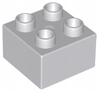 

Lego Duplo Klocek 2x2 Jasnoszary 1szt