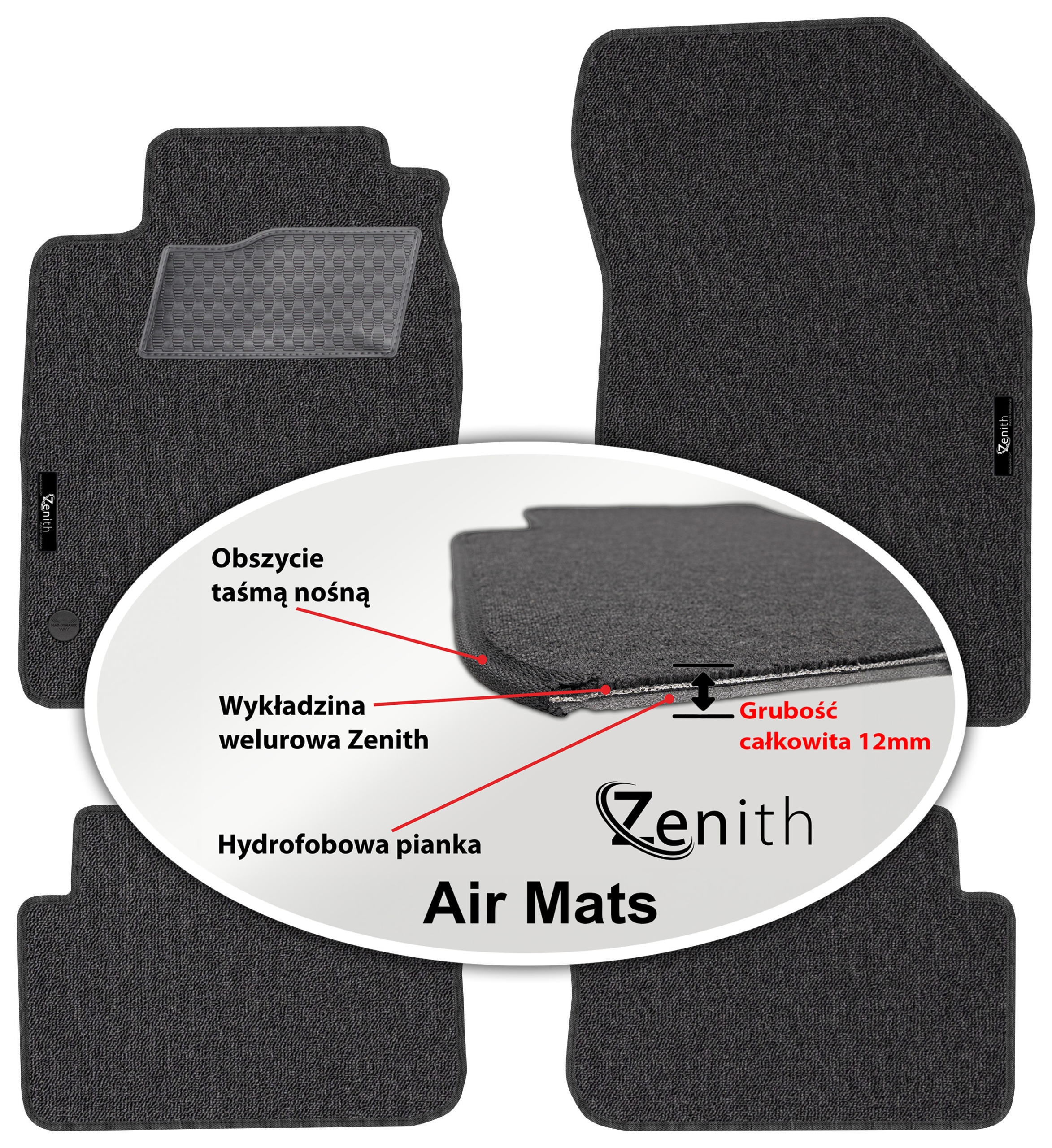 Renault Laguna III 2007-2015 Velúrové koberčeky do auta Zenith Air Mats