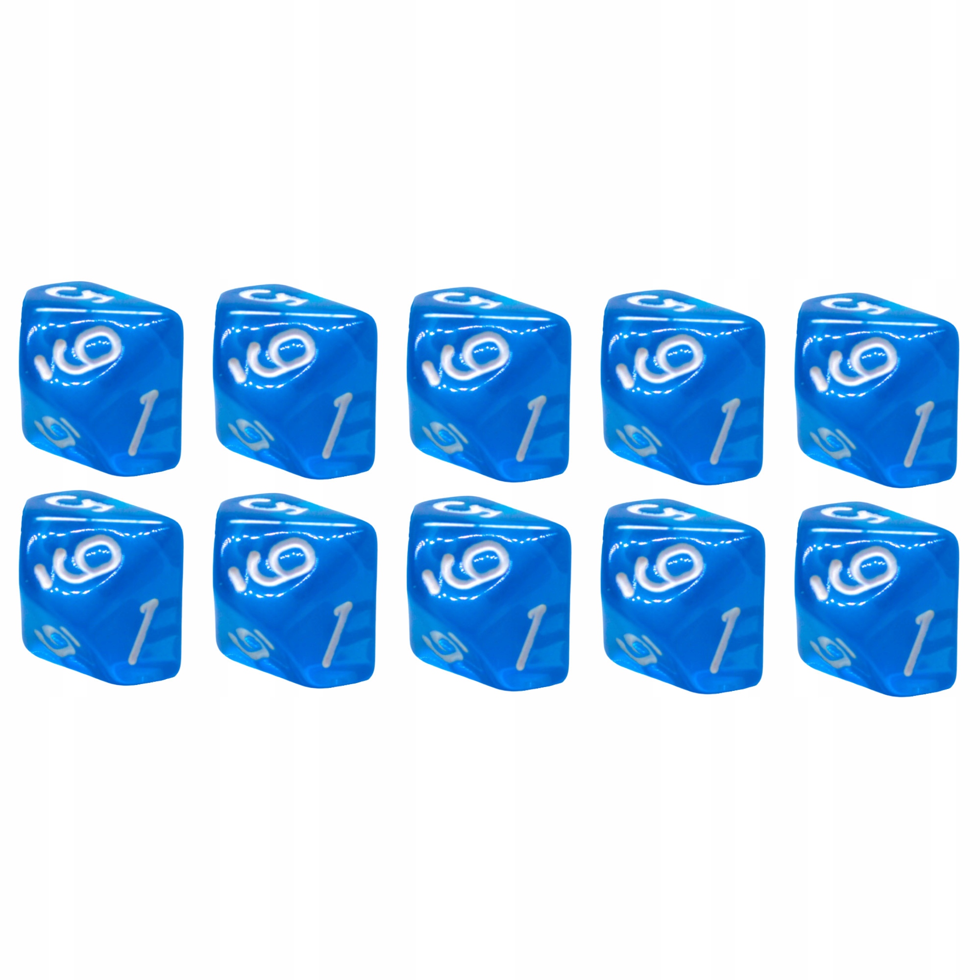 ZESTAW 10 KOSTEK K10 RPG KOŚĆ LODOWA 0-9