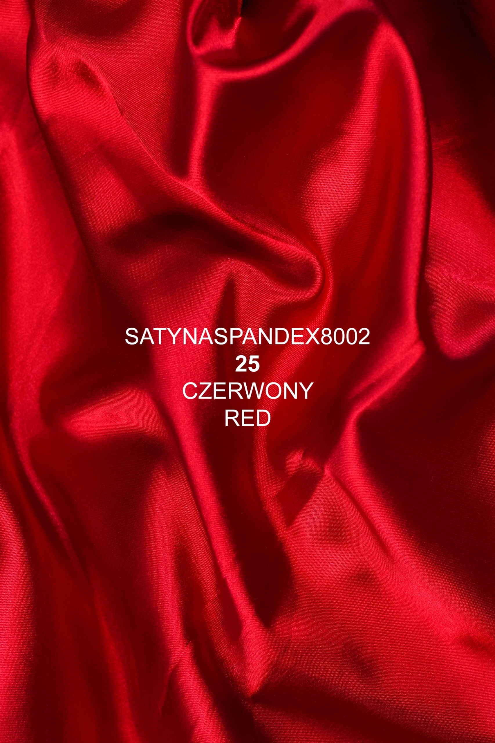 Cienka Satyna Podszewkowa SPANDEX8002 Czerwony 25