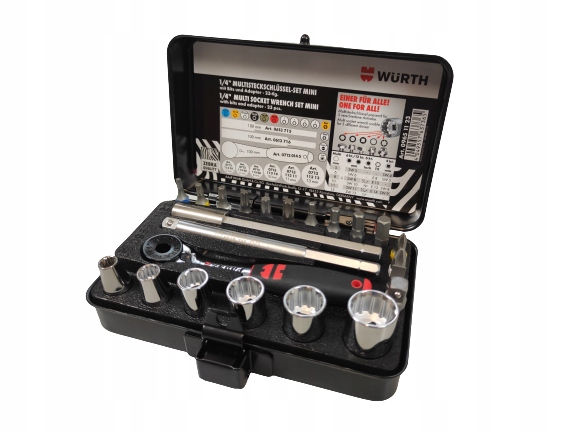 Wurth Sada Multiprofilových Nástavcových Kľúčov Zebra 1/4" 23 Ks 09651123