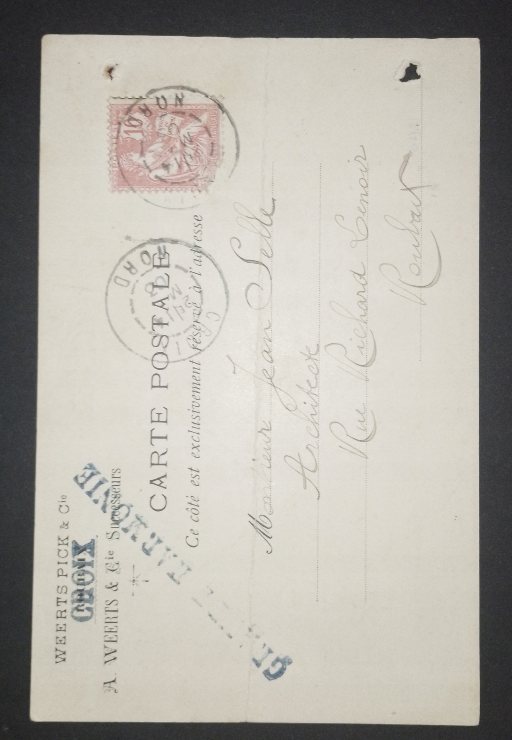 Karta-27 Francja 1903r.