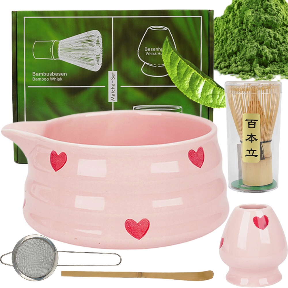 Bambusová Sada Na Výrobu Matchy Šlehací Metla Lžíce Chasen Metla 5V1