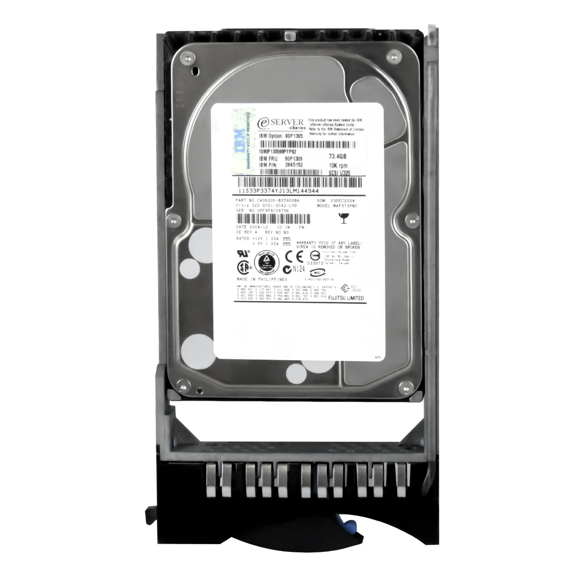 Ibm 90P1309 26K5152 73GB 10K 8MB Scsi U320 3.5" HUS103073FL3800