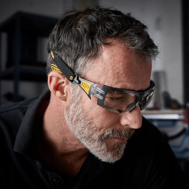 Okulary ochronne wzmocnione bezbarwne ze sznurkiem Kod producenta 34521345