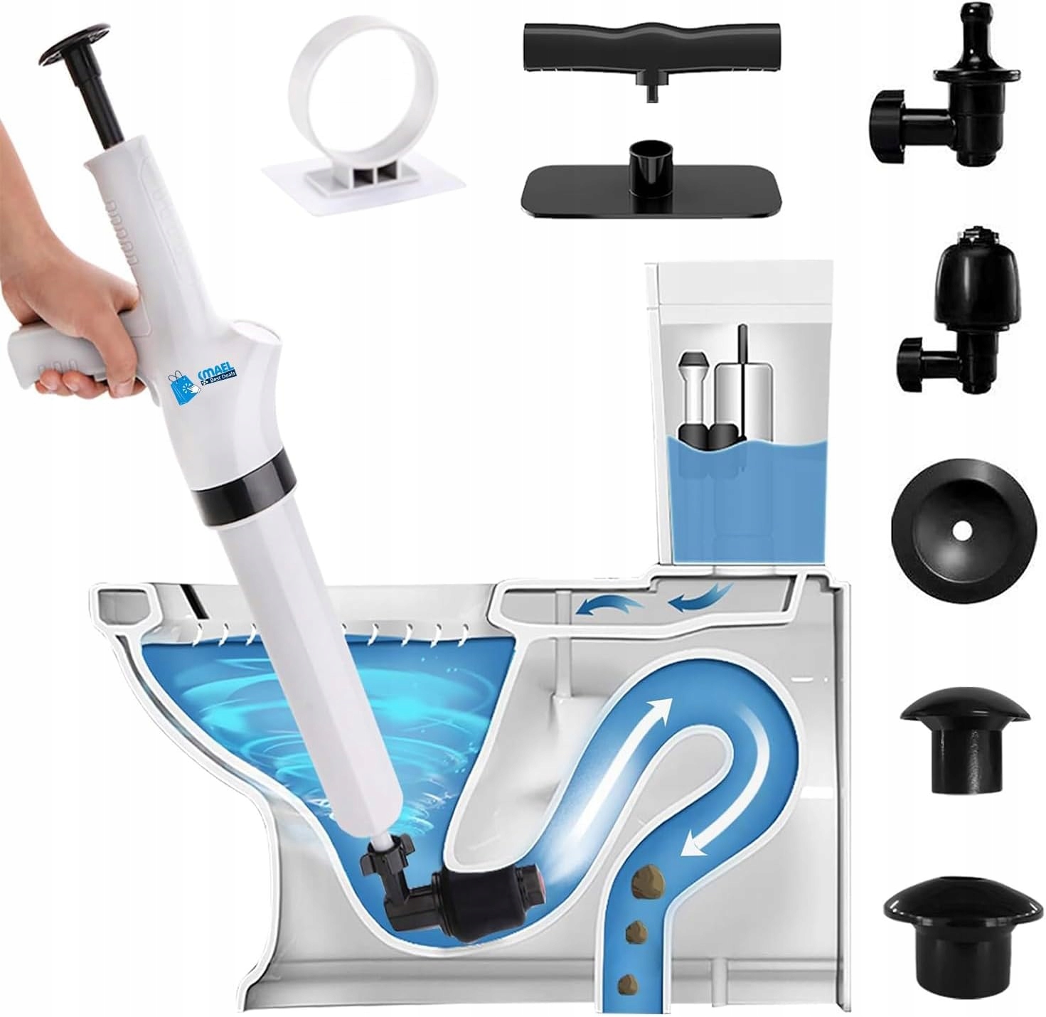 Výkonný Vysokotlaký Tlakový Nástroj 4 v 1 Pro Zprůchodnění Trubek Tornado