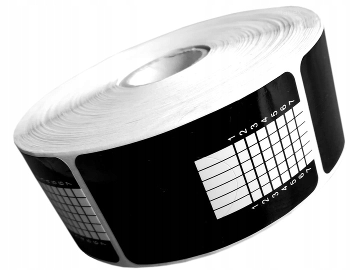 SZABLONY FORMY DO PAZNOKCI WĄSKIE czarne 500 SZT