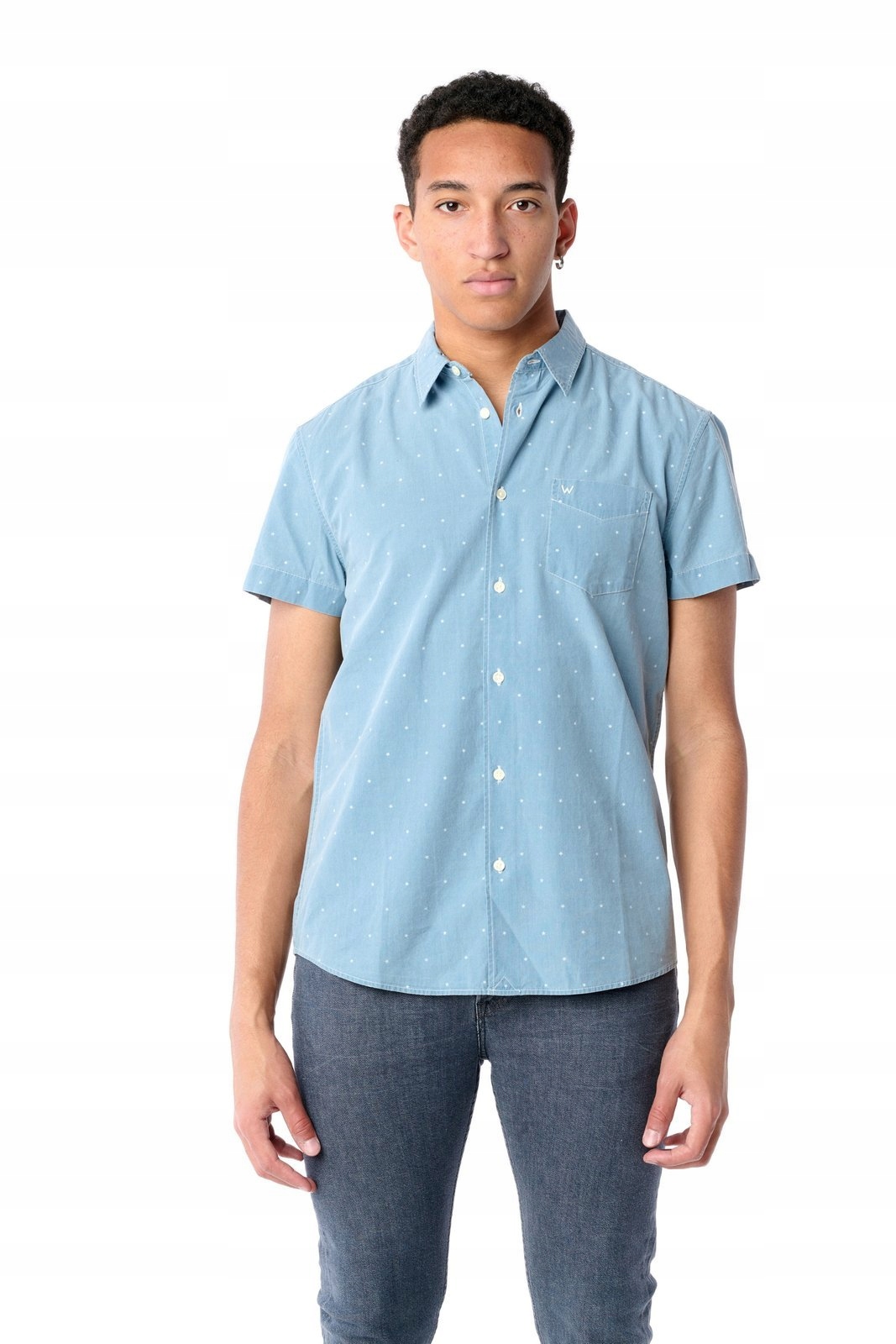 

Wrangler 1 Pkt Shirt Cerulean Blue W5L56GXVT L