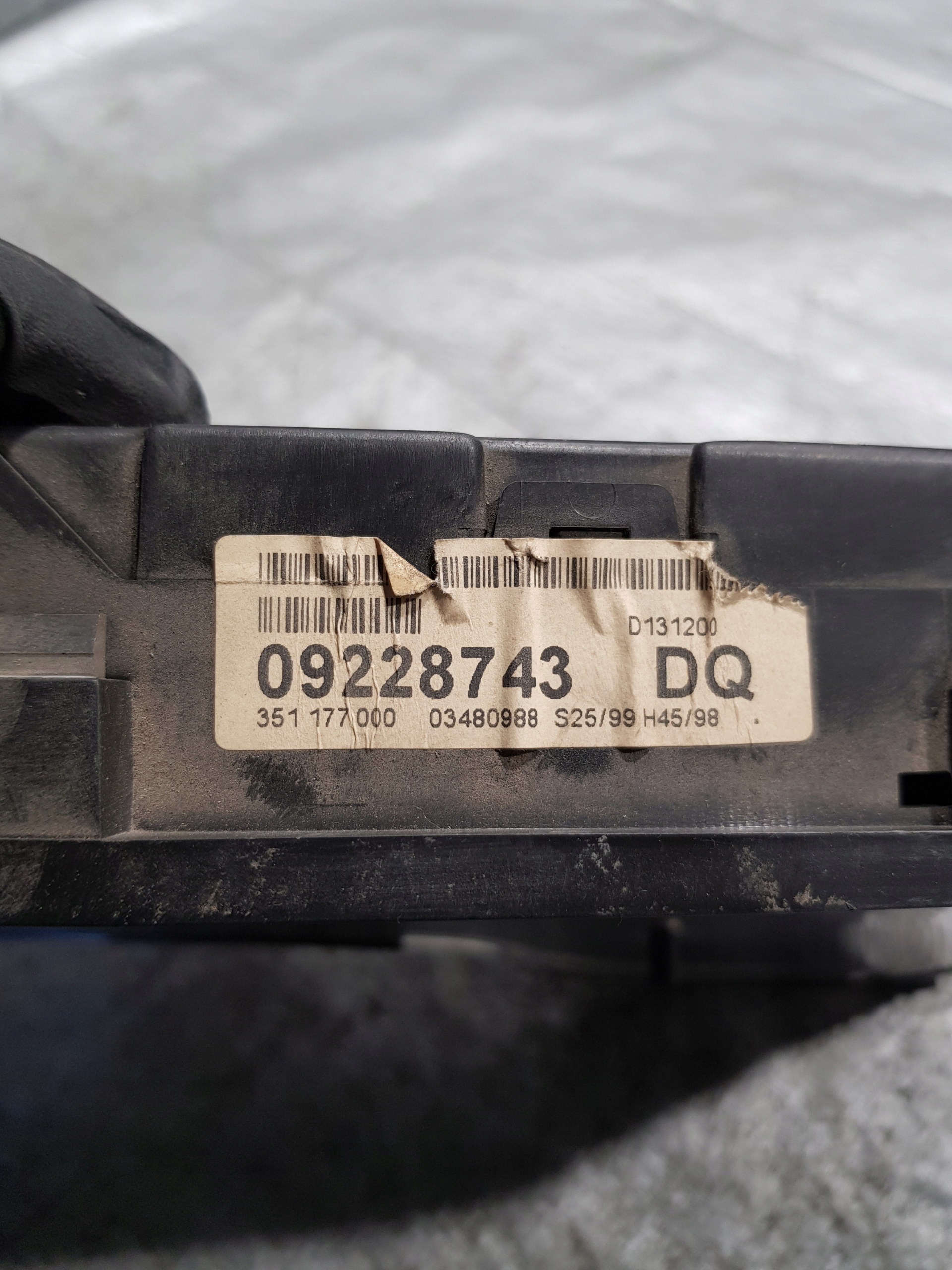 dials Opel ASTRA II 1.7D OE 09228743DQ