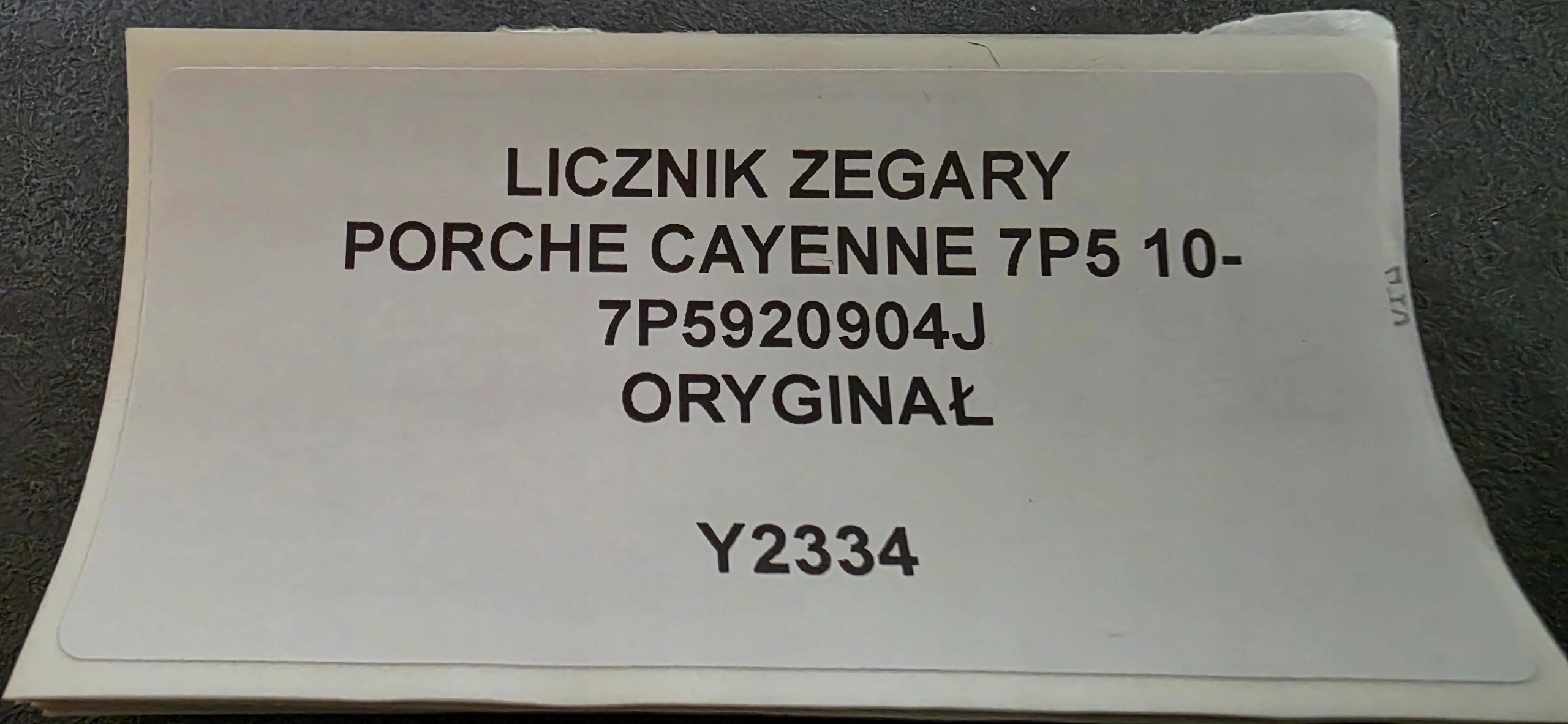 dials ZAGARY PORSCHE CAYENNE 10- original 7P5920904J