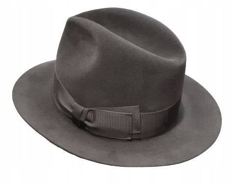 Skoczów klobouk Vlas Králík šedý velur 57 Fedora