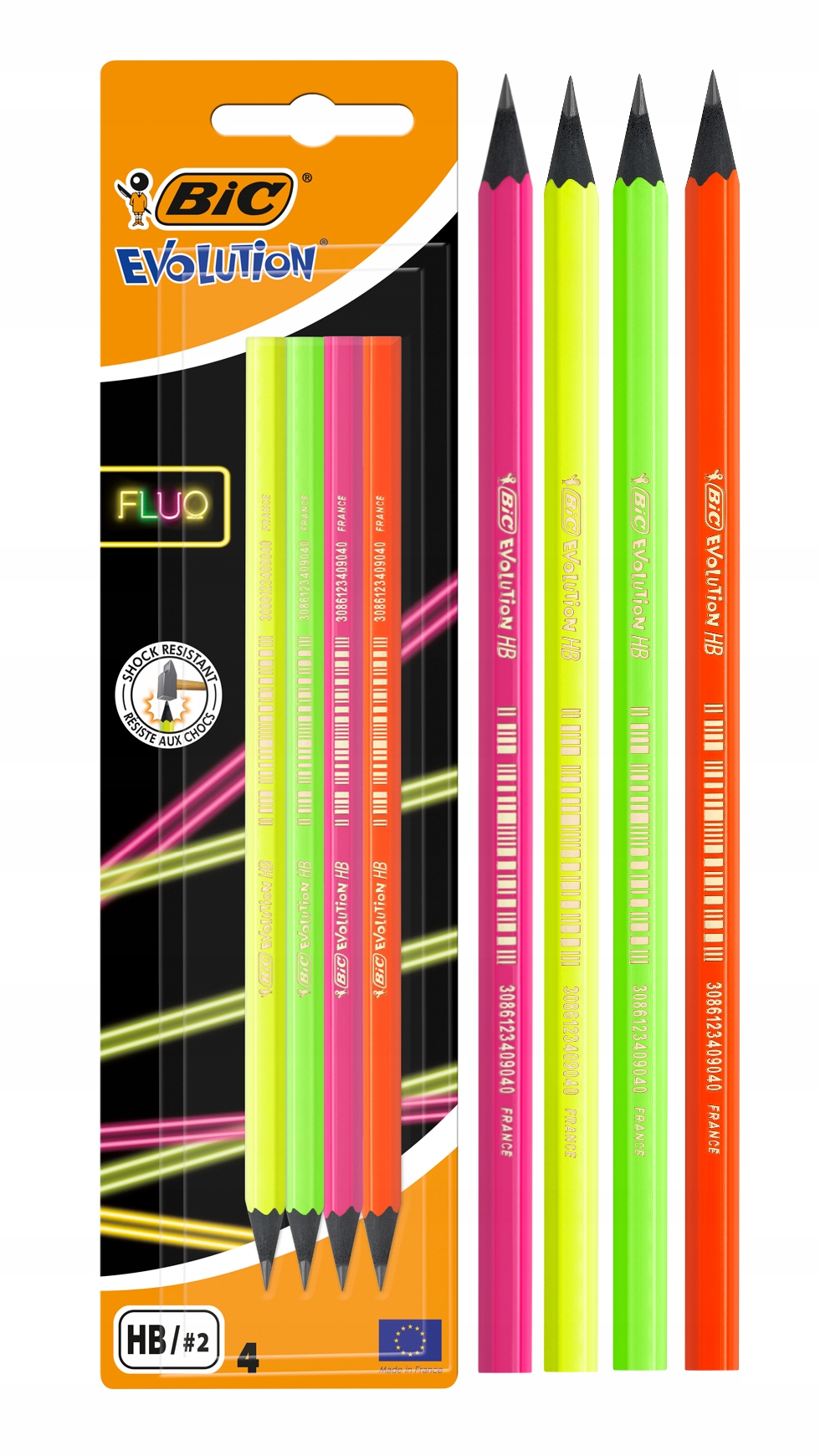 

Ołówek Sześciokątny Fluo Hb Bic 4 SZTUKI-6199