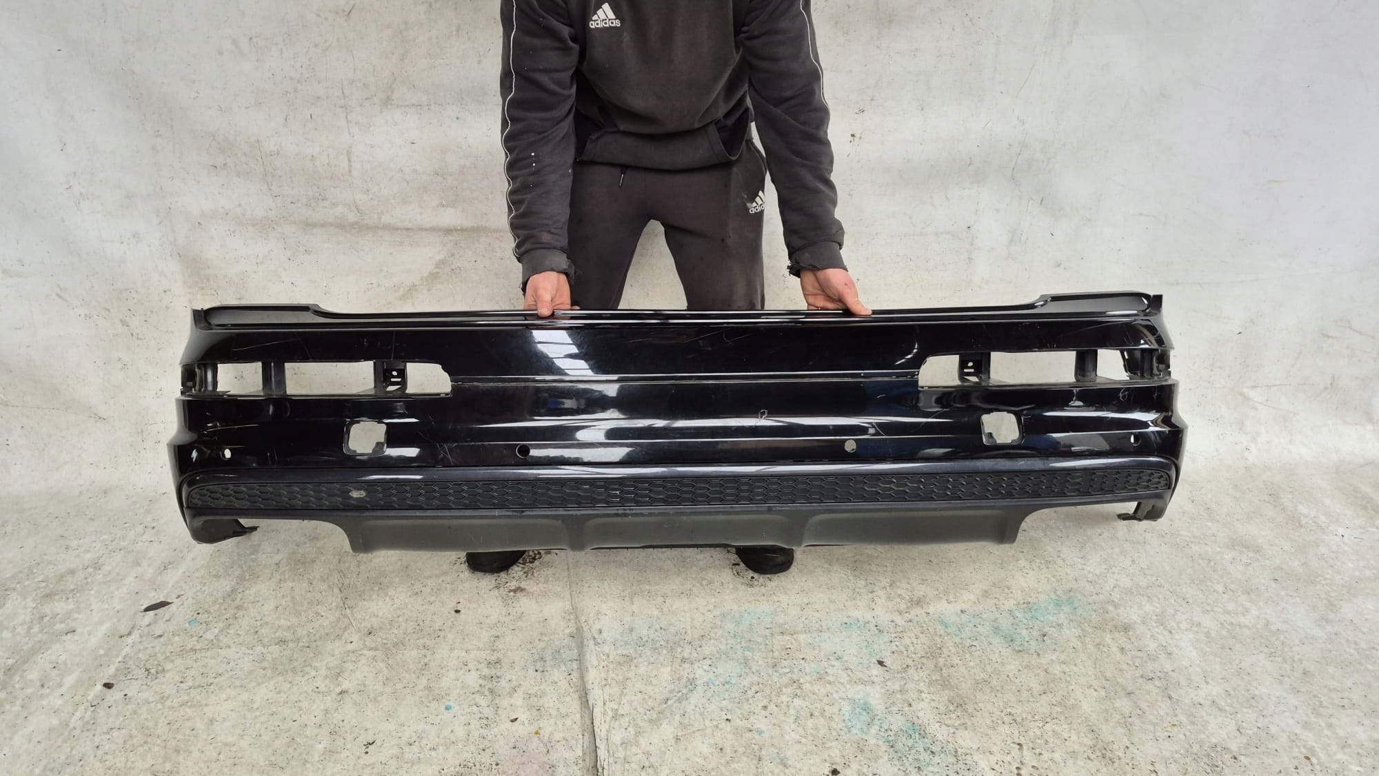 AUDI Q7 II 2 4M S-LINE 15-19 bumper rear part rear PDC