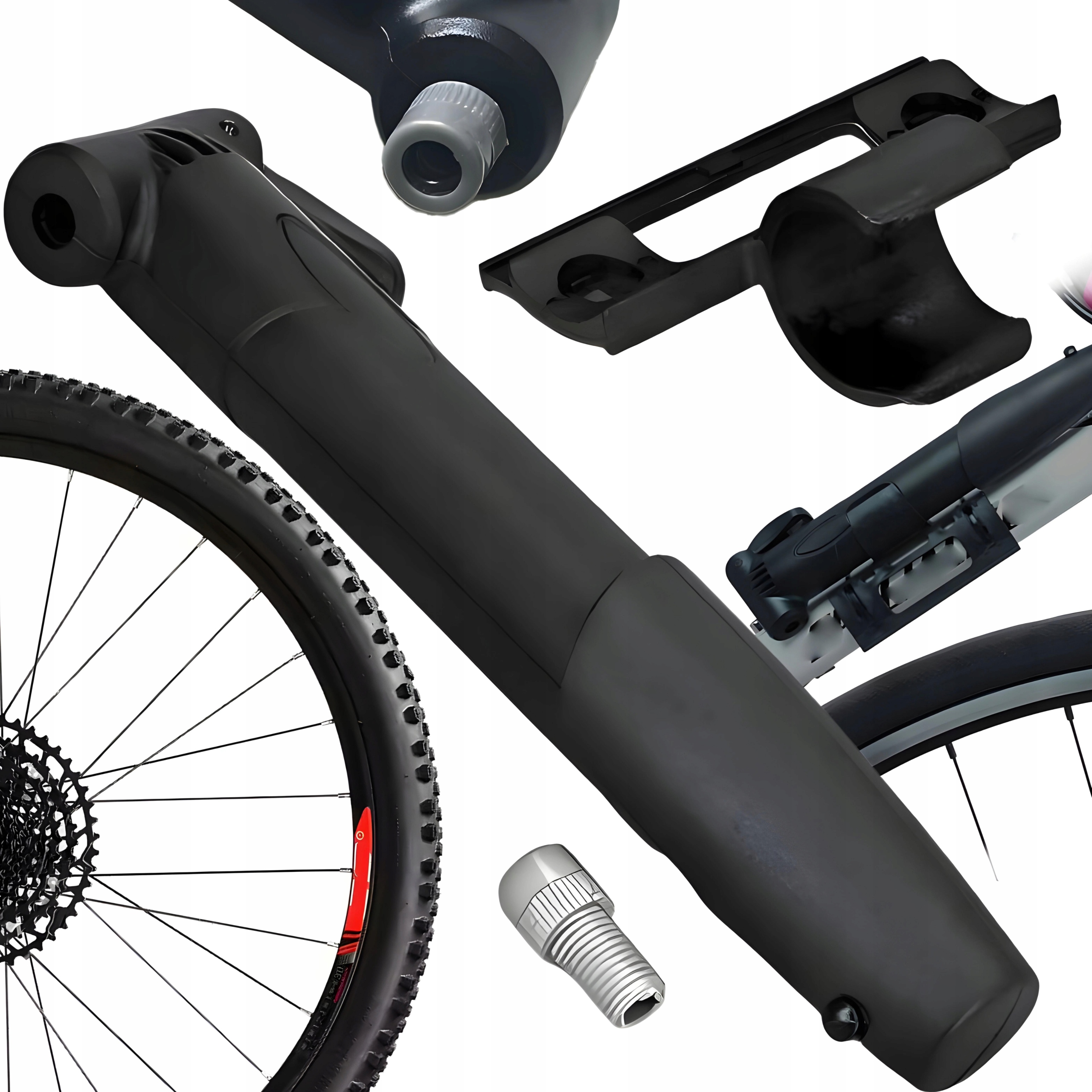 POMPKA ROWEROWA do roweru RĘCZNA mini na ramę pompowania presta, schrader