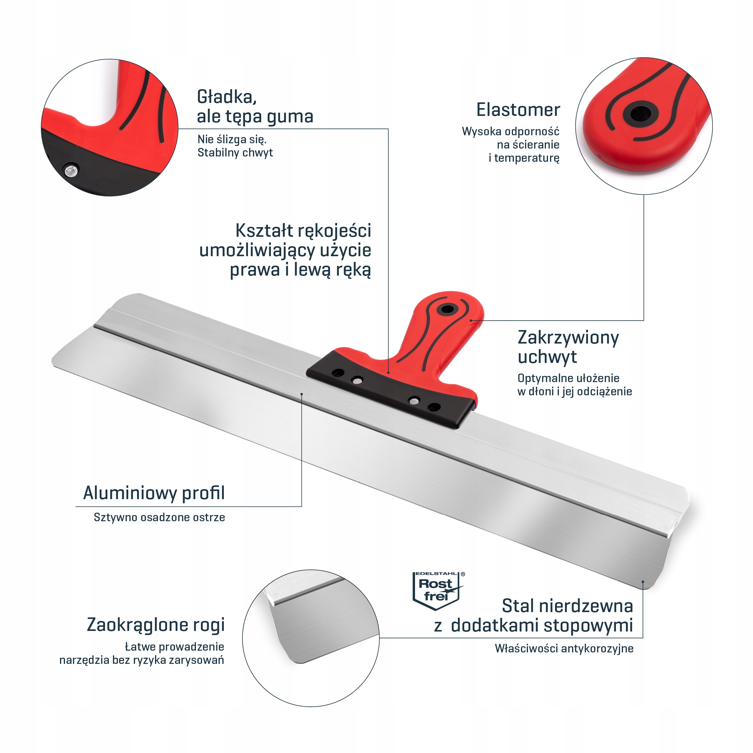 COMENSAL Szpachla fasadowa do gipsu zaokrągl 60 cm EAN (GTIN) 5902060450328