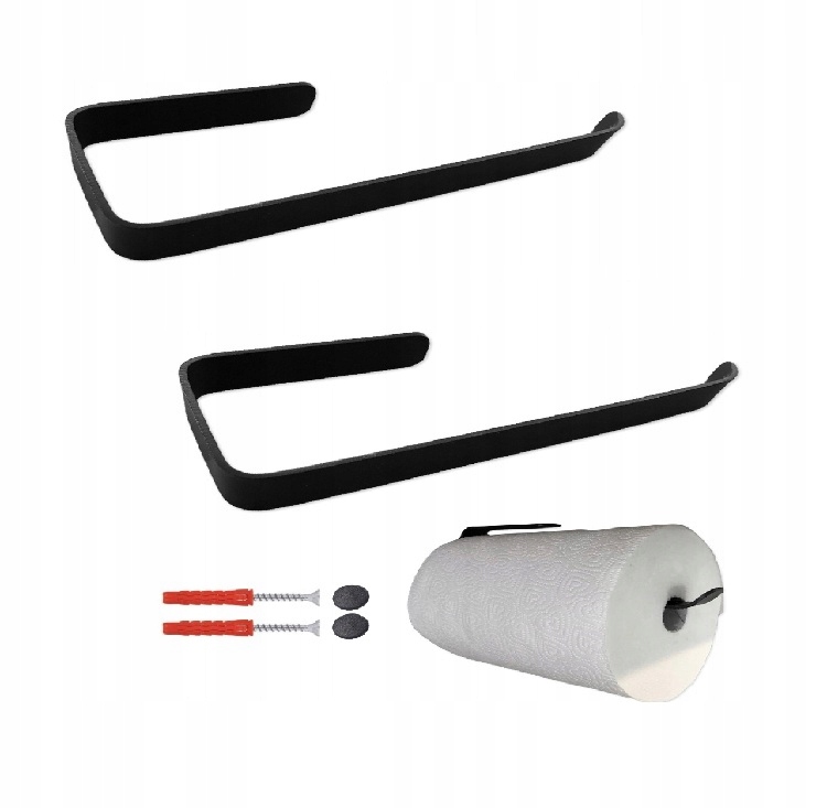 

Zestaw Uchwyt wieszak na ręcznik papierowy czarny