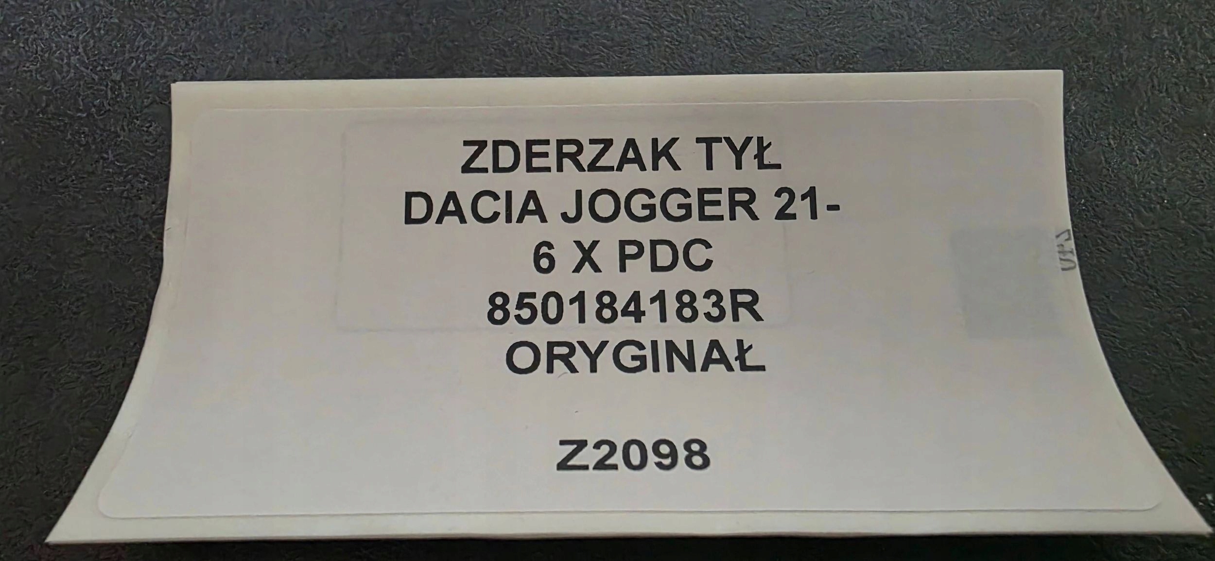 bumper rear rear part Dacia Jogger 85184183R