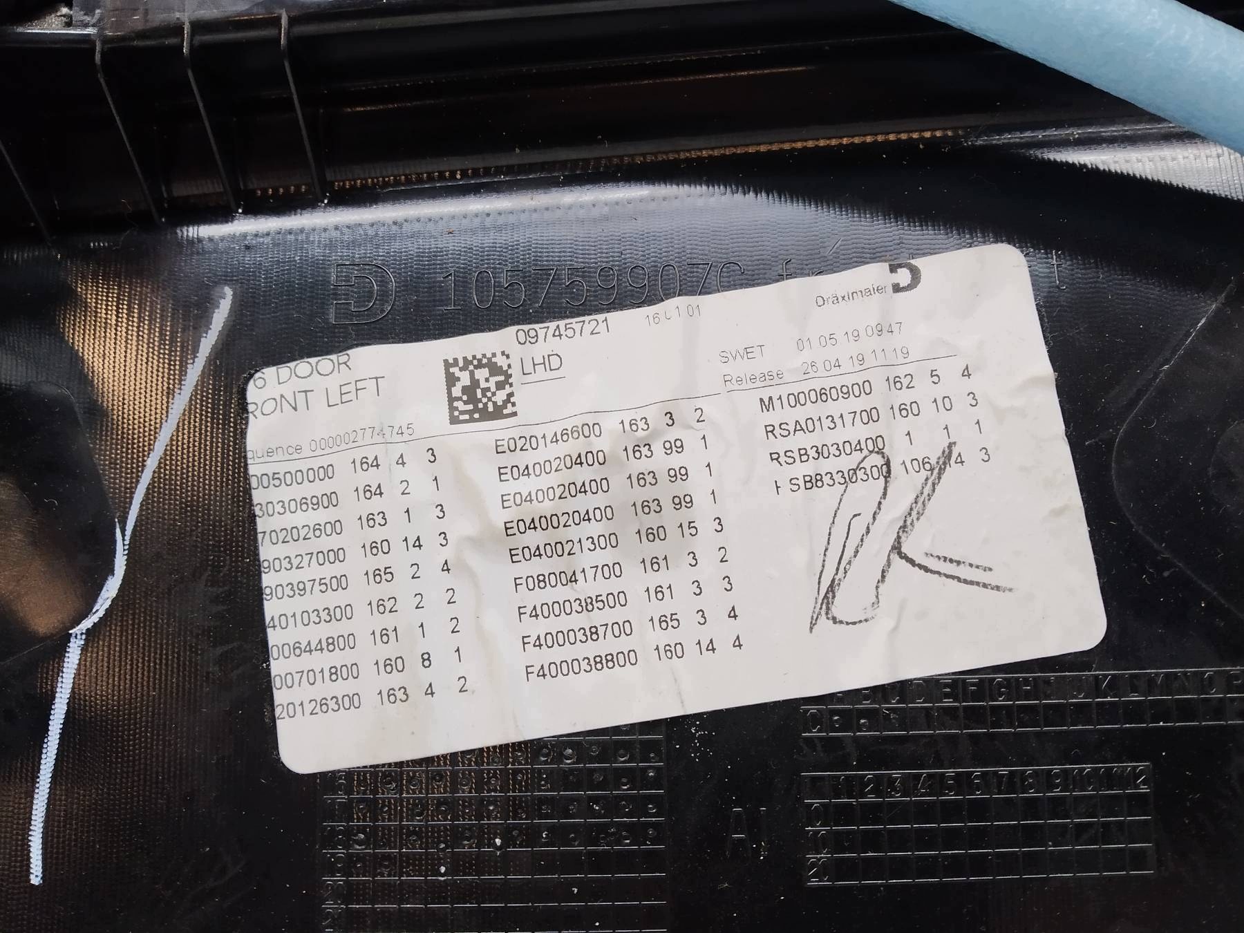 upholstery side left front driver´s leather Bmw X6 II (2014-2019) F16